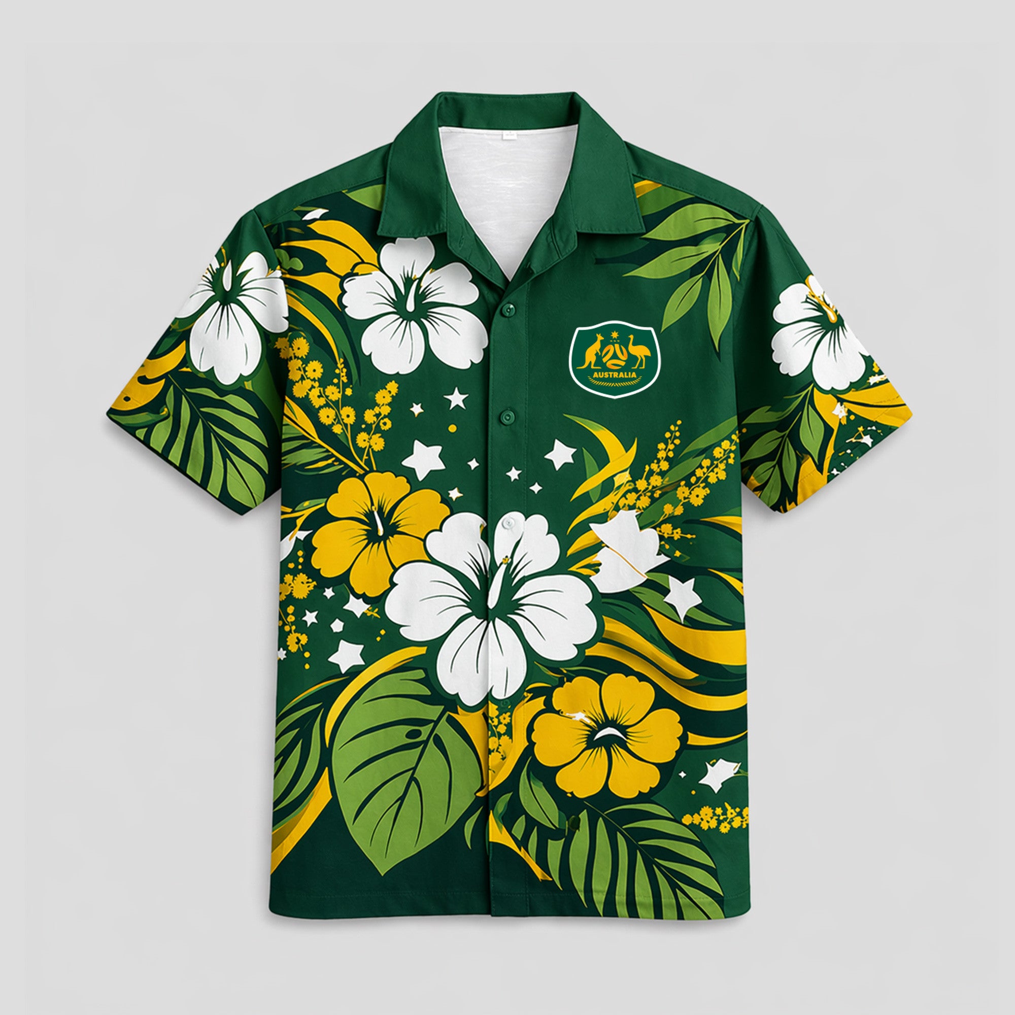 Australia WC26 Floral Hawaiian Shirt Pvt02
