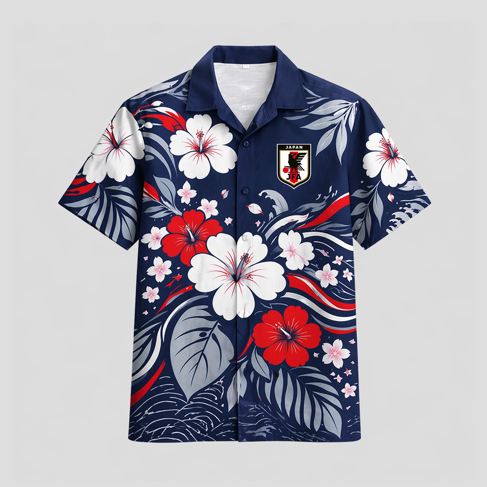Japan WC26 Floral Hawaiian Shirt Pvt02