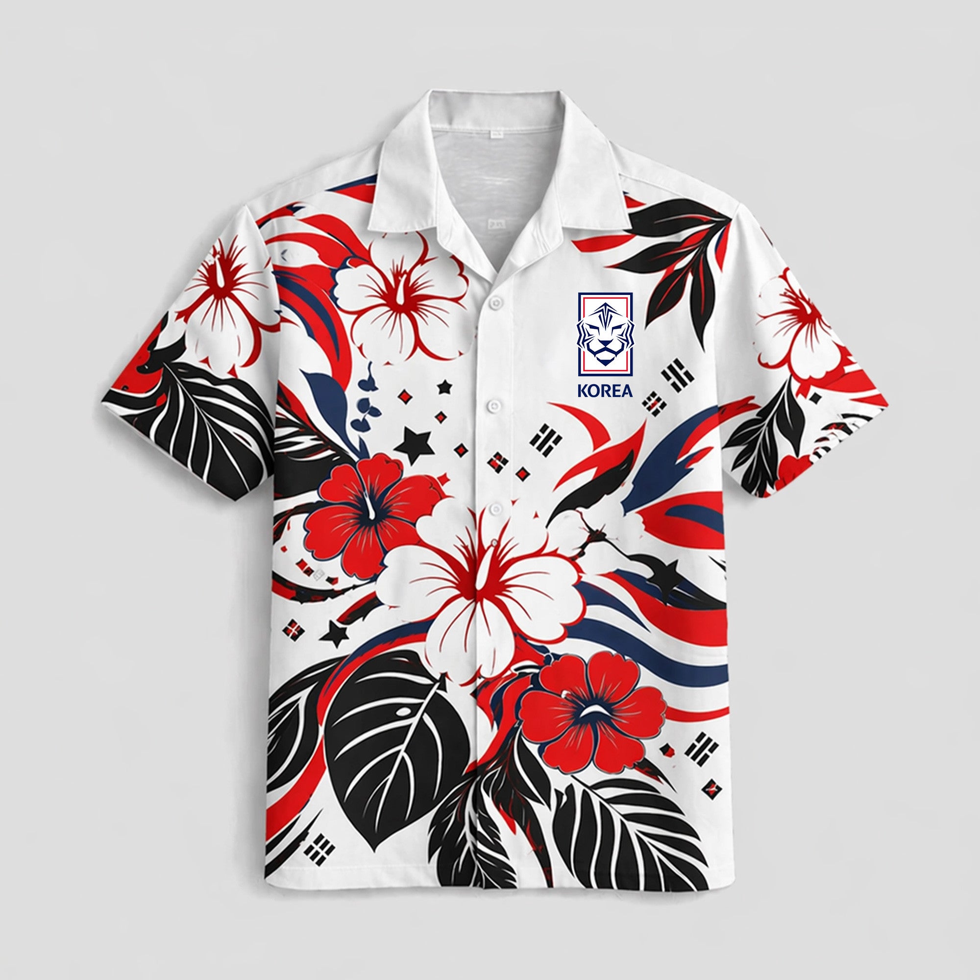 South Korea WC26 Floral Hawaiian Shirt Pvt02