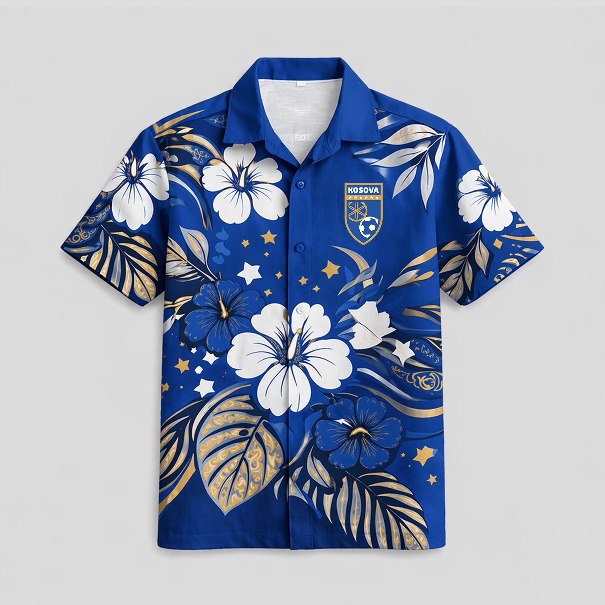 Kosovo WC26 Floral Hawaiian Shirt Pvt02