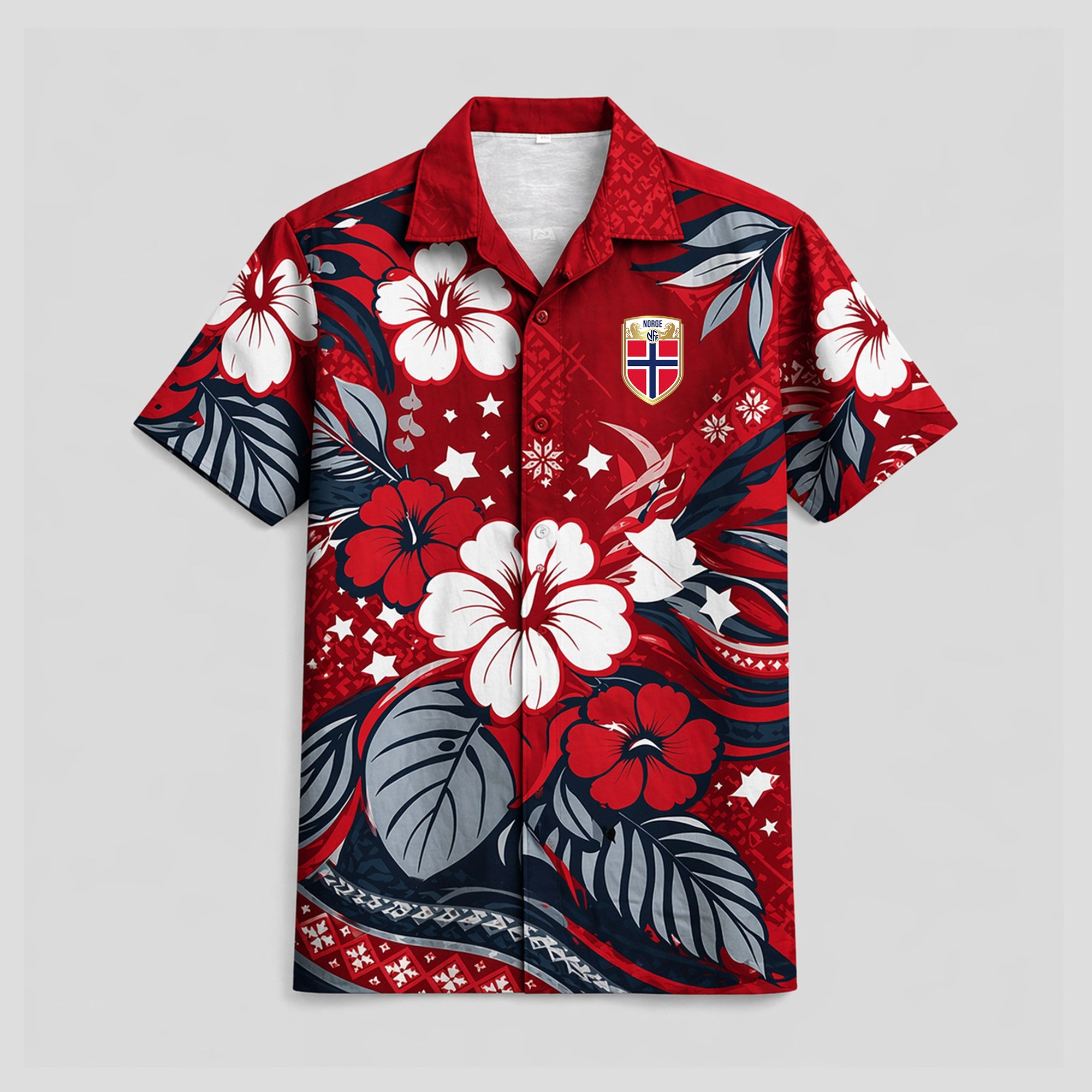 Norway WC26 Floral Hawaiian Shirt Pvt02
