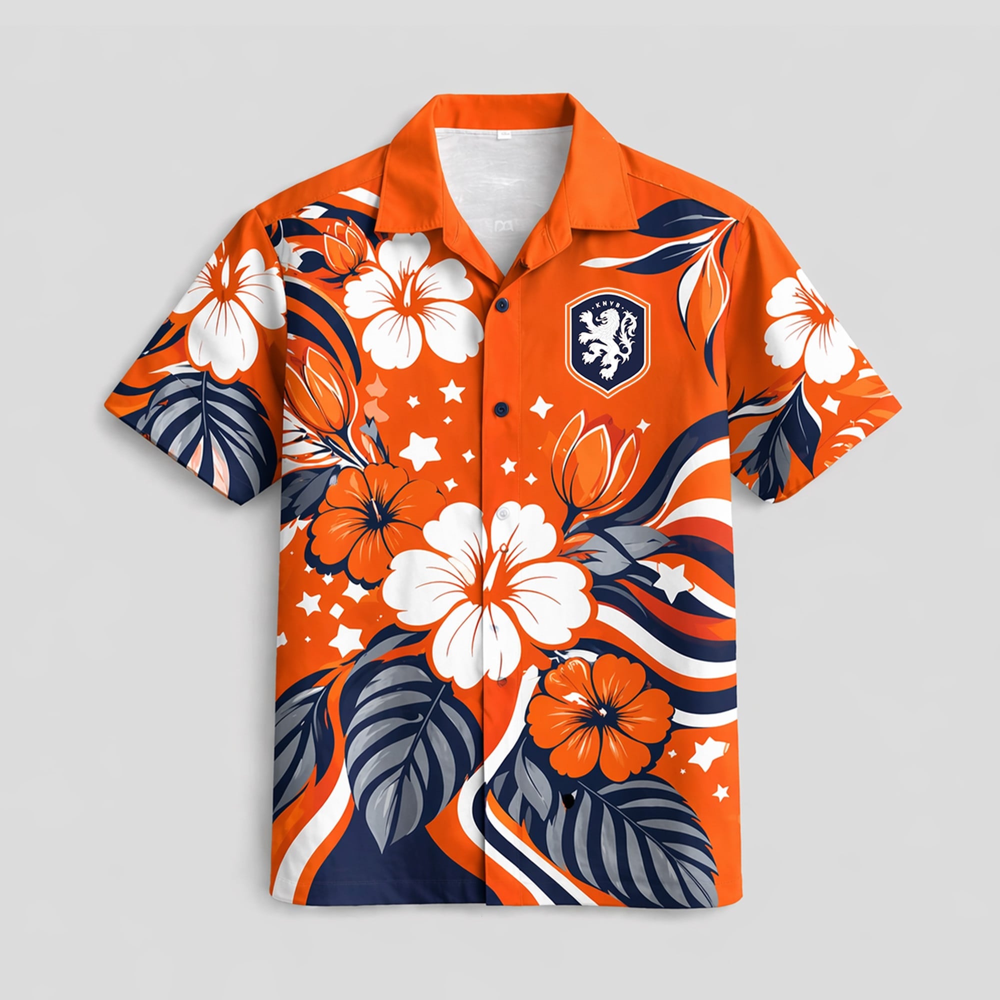 Netherlands WC26 Floral Hawaiian Shirt Pvt02
