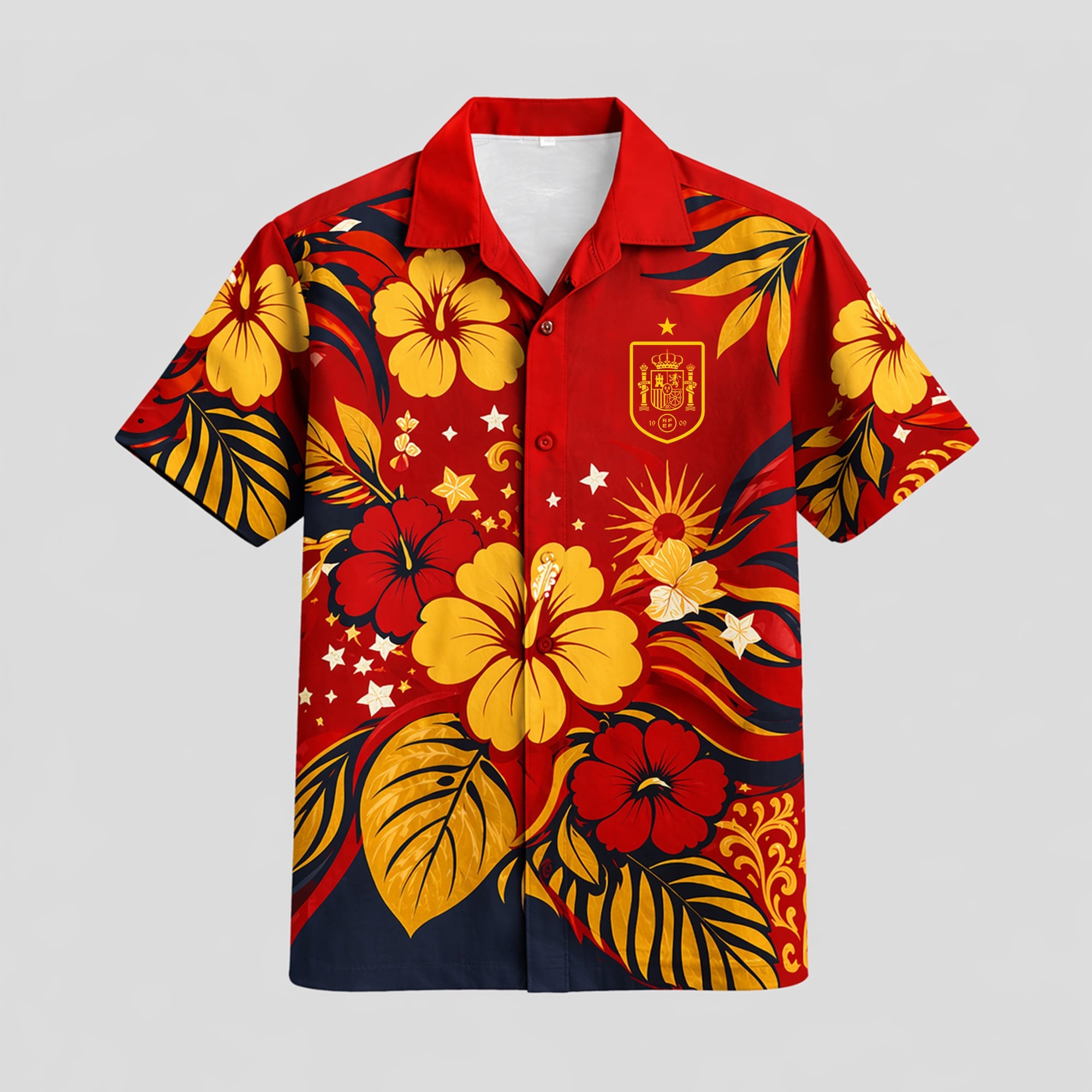 Spain WC26 Floral Hawaiian Shirt Pvt02