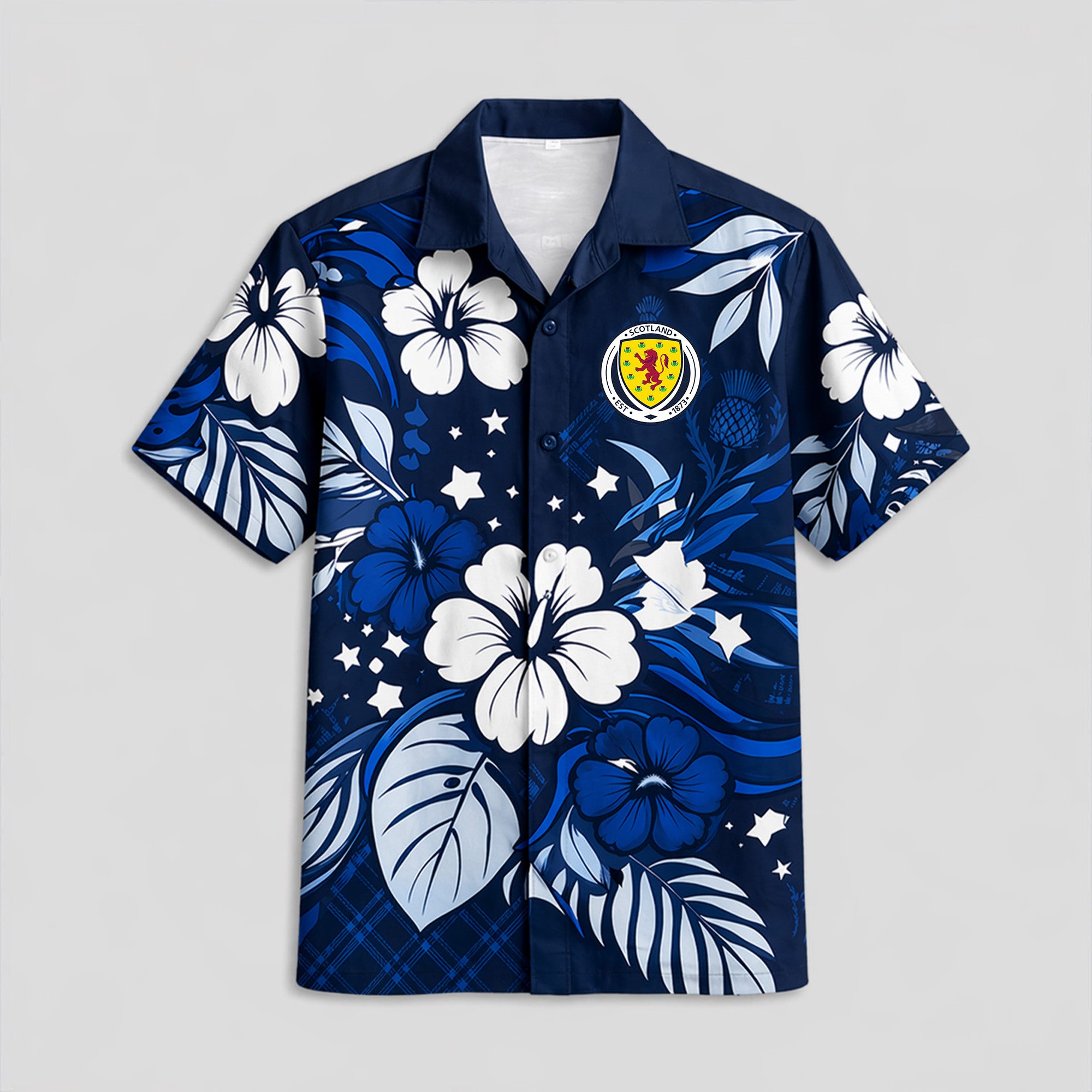 Scotland WC26 Floral Hawaiian Shirt Pvt02
