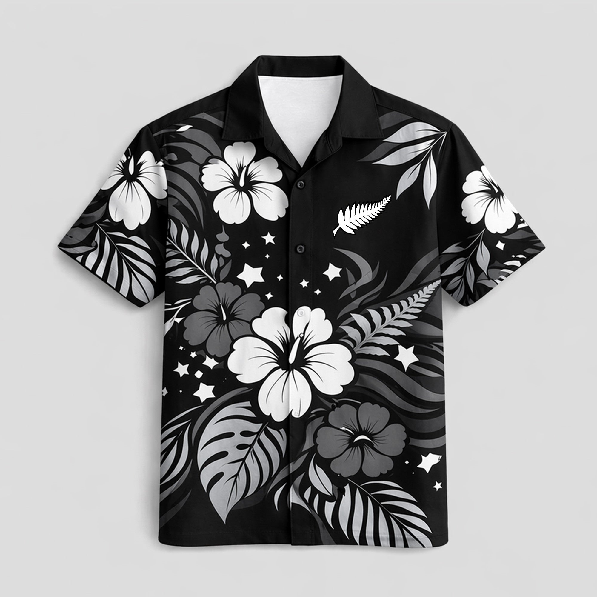 New Zealand WC26 Floral Hawaiian Shirt Pvt02