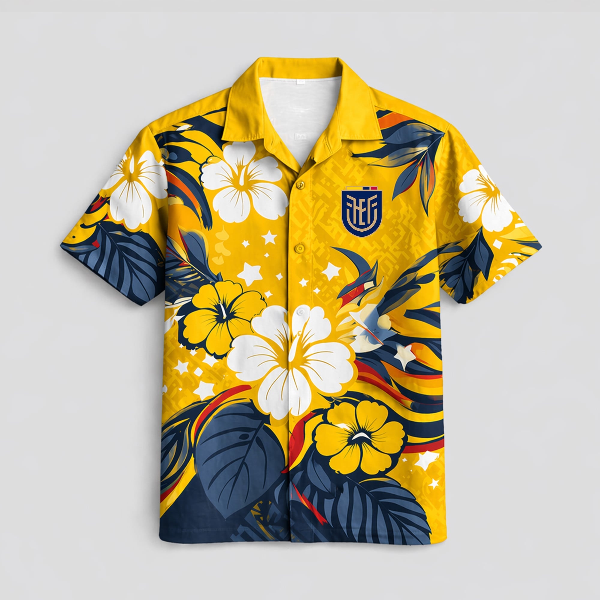 Ecuador WC26 Floral Hawaiian Shirt Pvt02