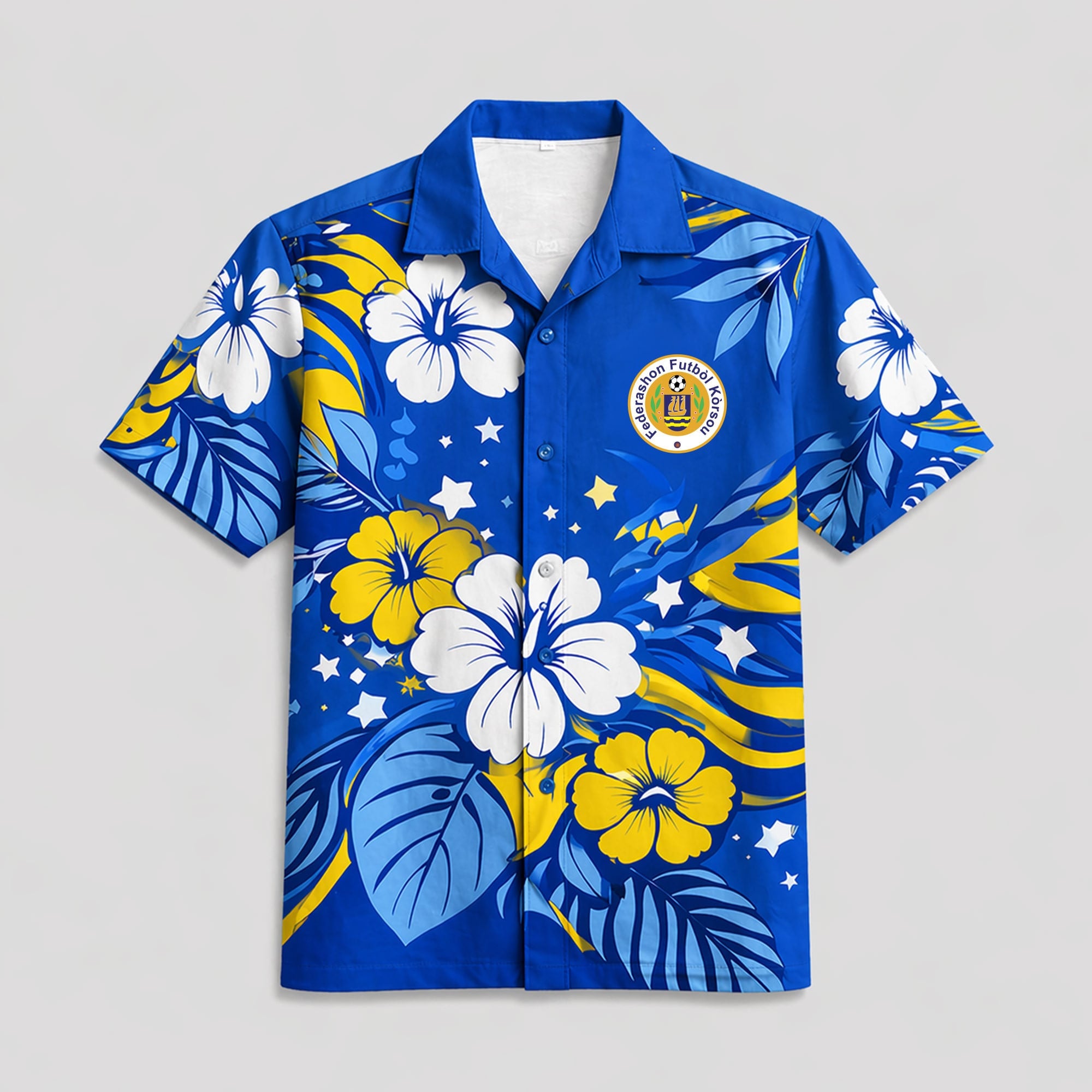 Curaçao WC26 Floral Hawaiian Shirt Pvt02