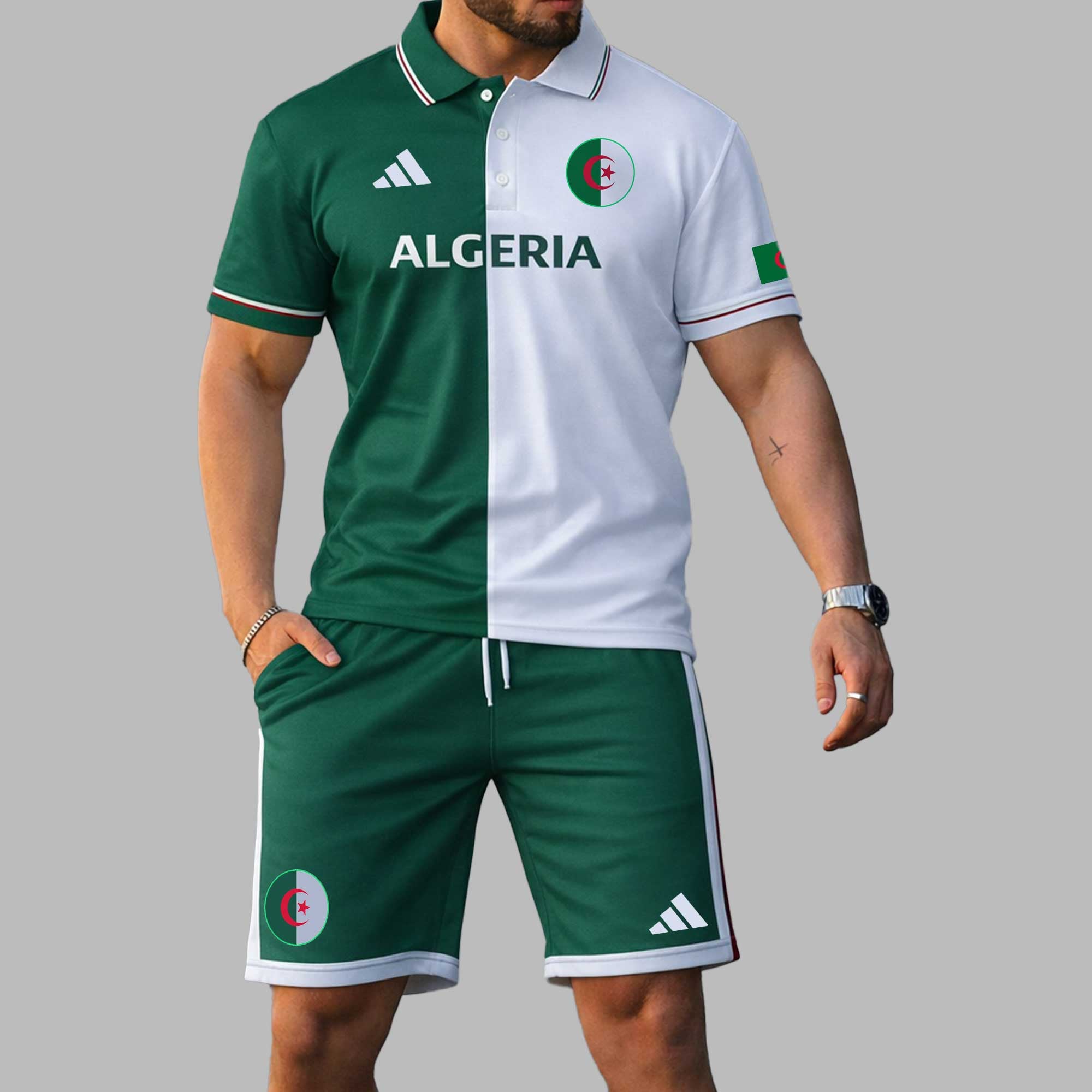 Algeria Wc26 Polo Short Set Pl004