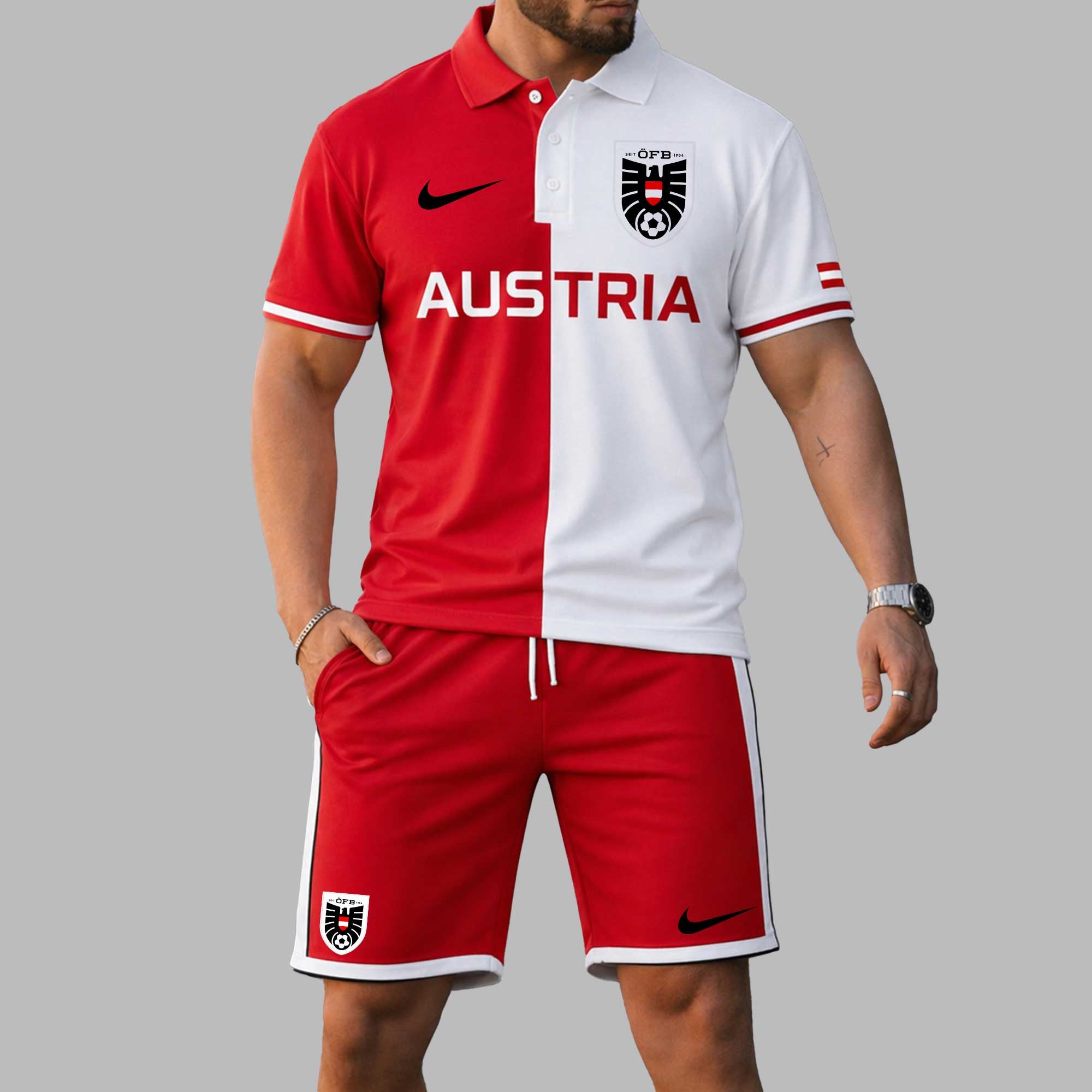 Austria Wc26 Polo Short Set Pl004