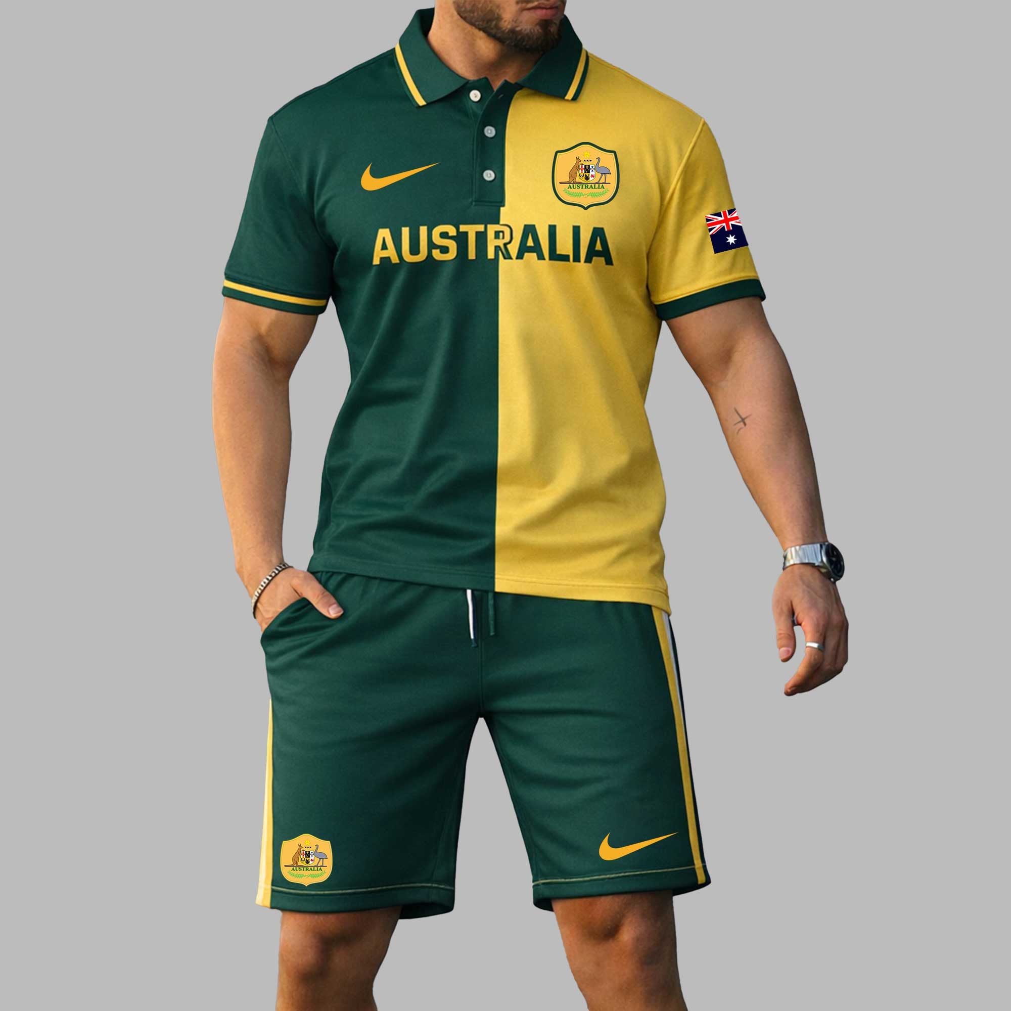 Australia Wc26 Polo Short Set Pl004
