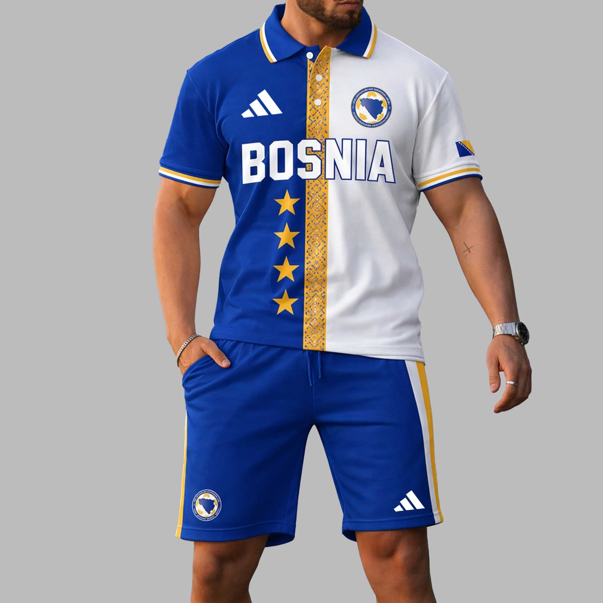 Bosnia Wc26 Polo Short Set Pl004