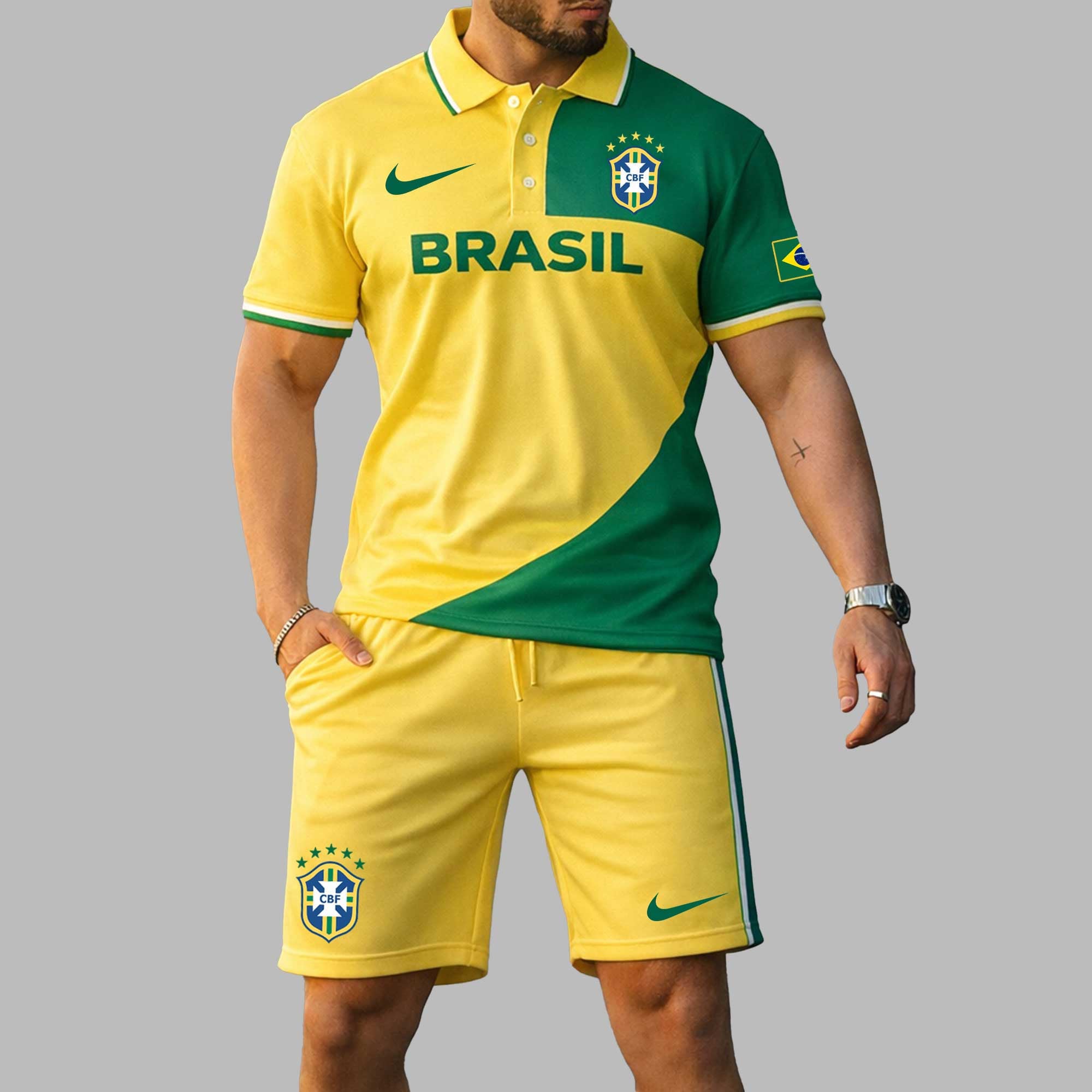 Brazil Wc26 Polo Short Set Pl004