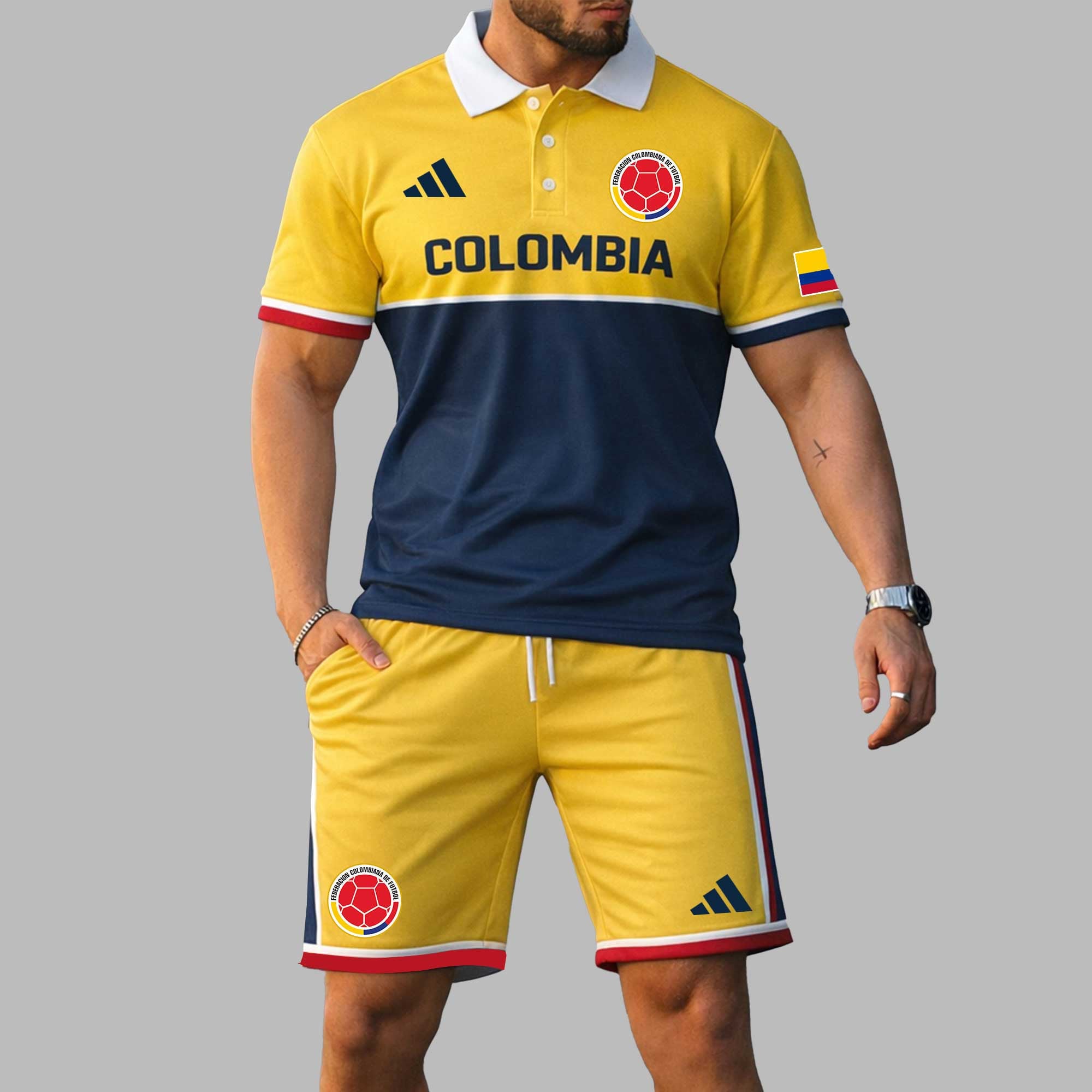 Colombia Wc26 Polo Short Set Pl004