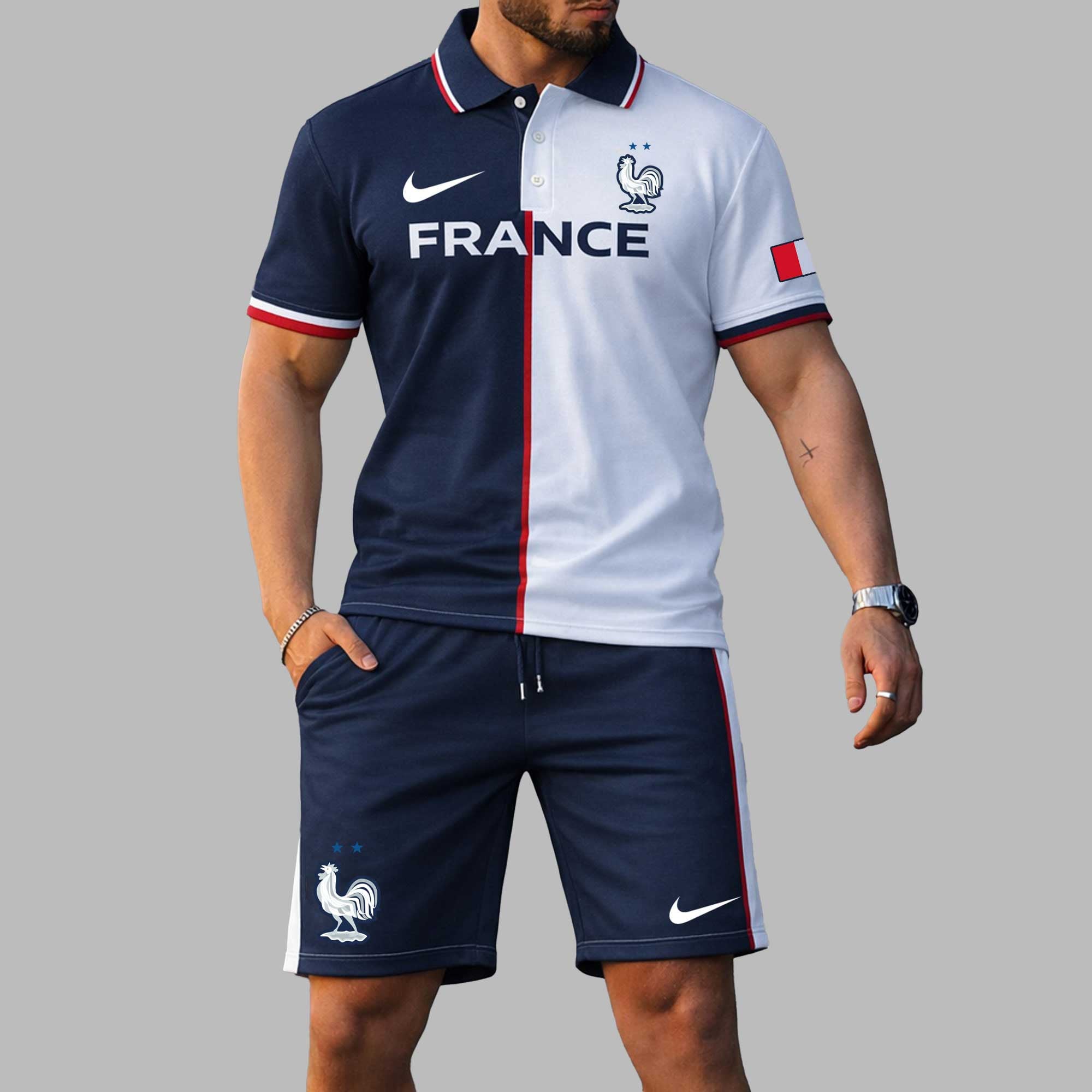 France Wc26 Polo Short Set Pl004