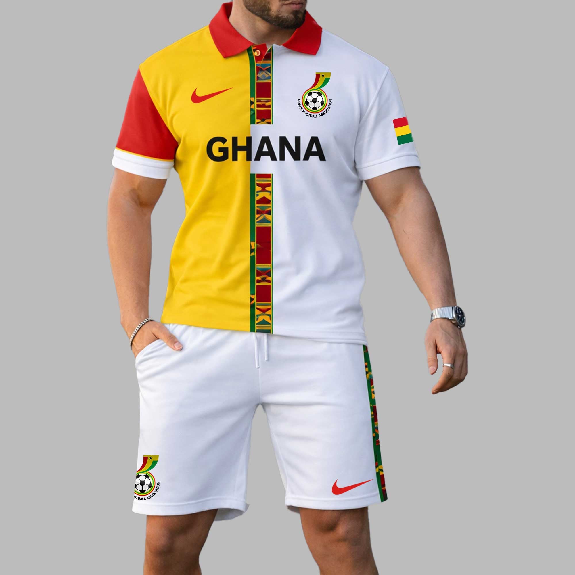 Ghana Wc26 Polo Short Set Pl004