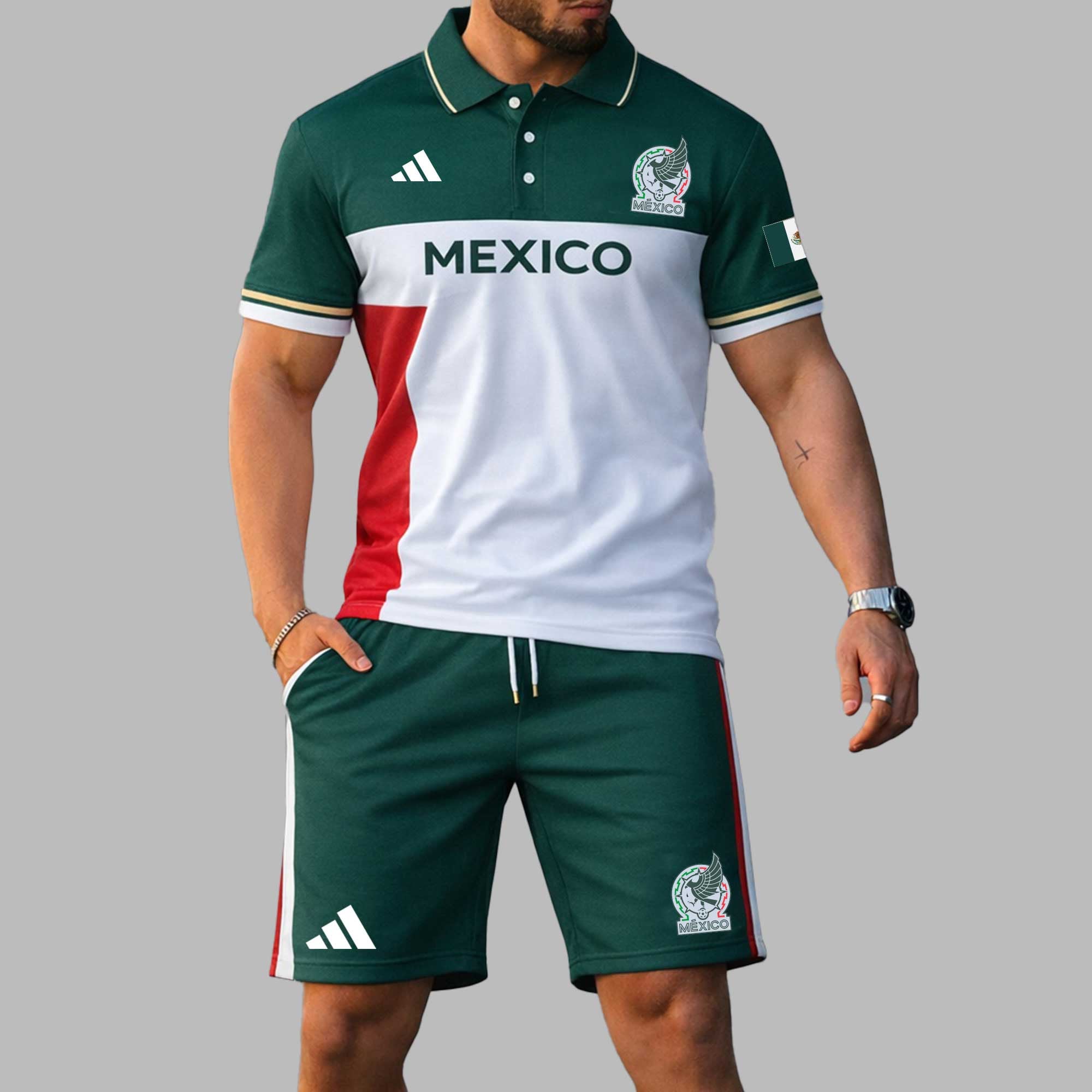 Mexico Wc26 Polo Short Set Pl004