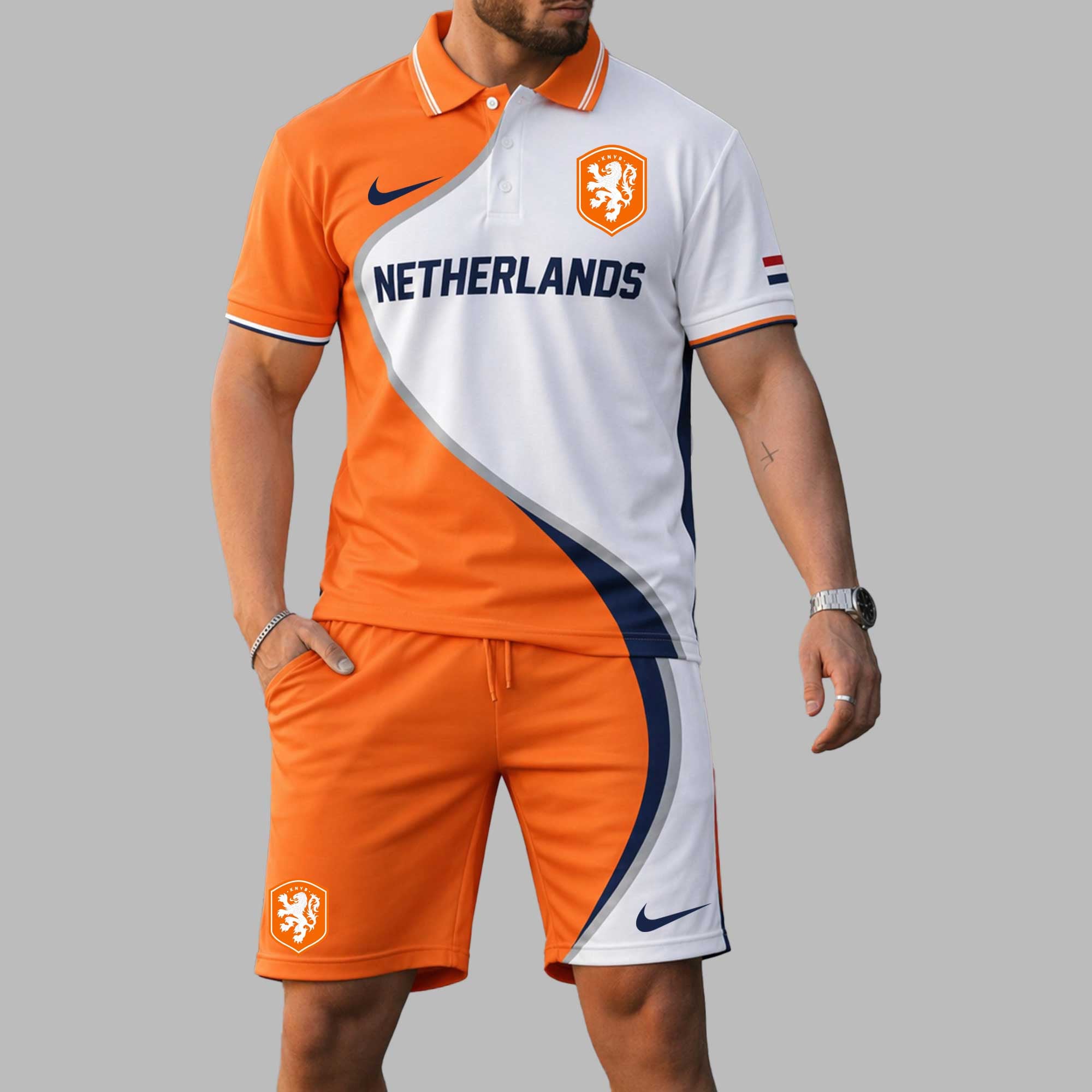 Netherlands Wc26 Polo Short Set Pl004