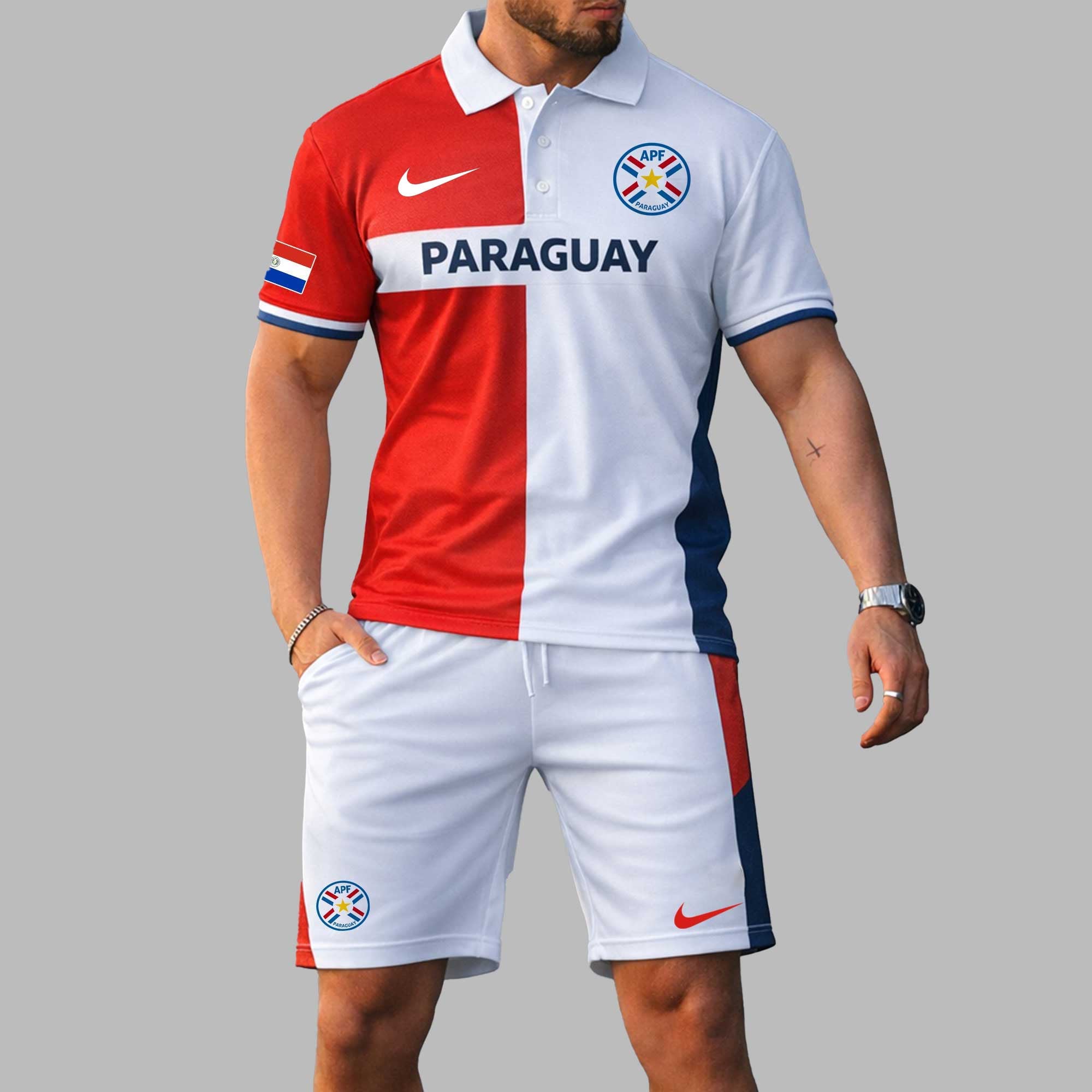 Paraguay Wc26 Polo Short Set Pl004