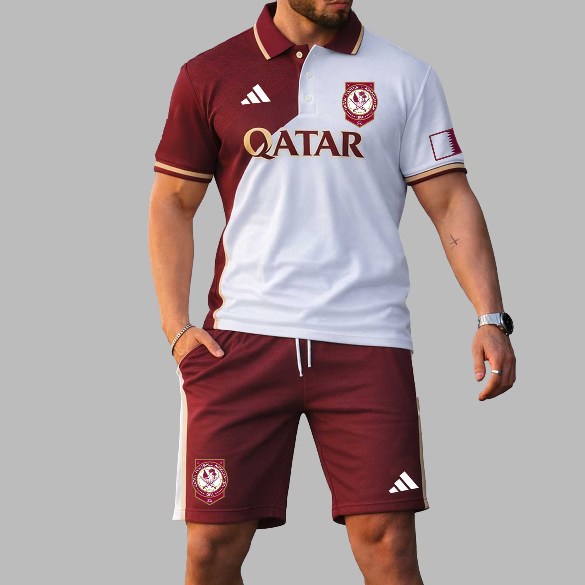 Qatar Wc26 Polo Short Set Pl004