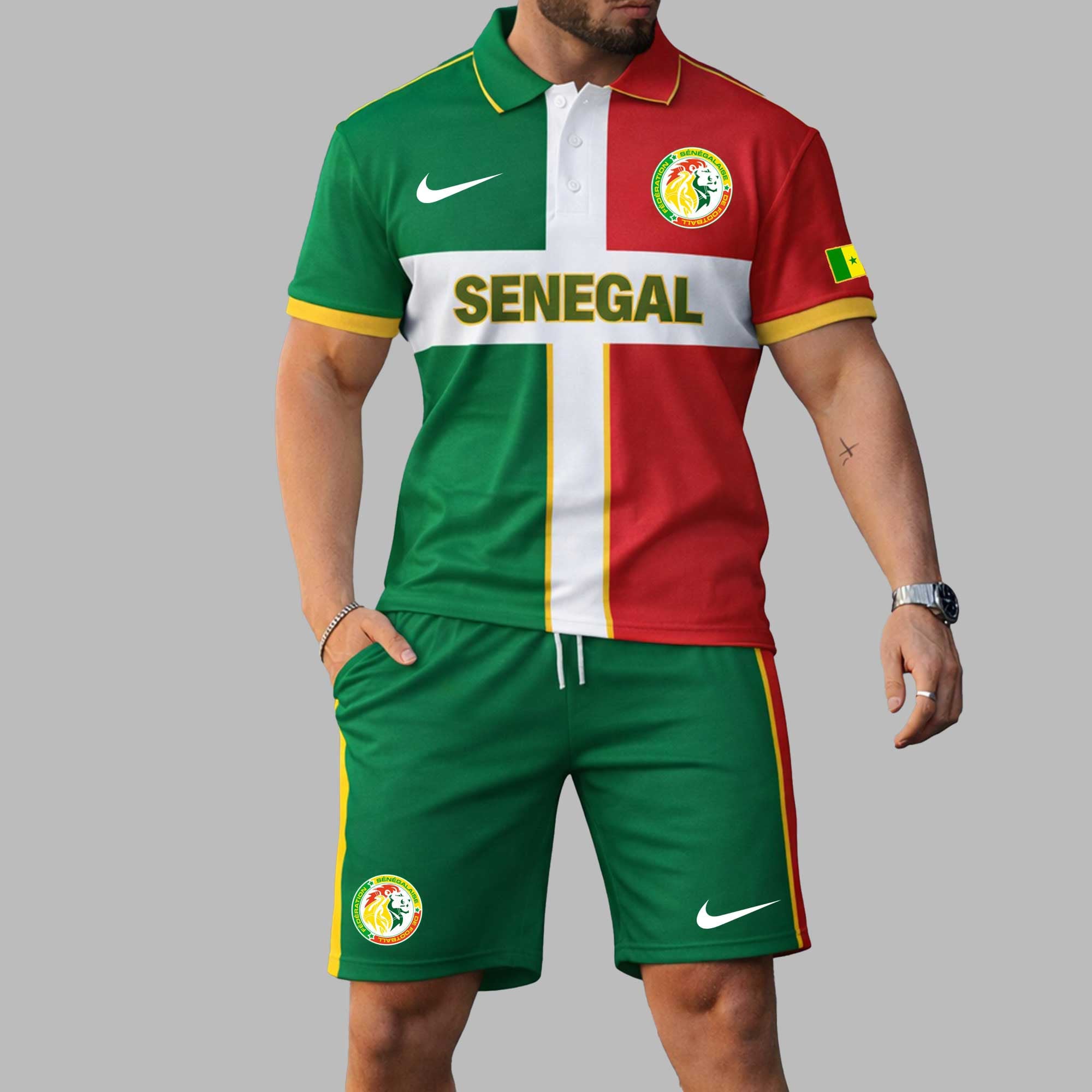 Senegal Wc26 Polo Short Set Pl004