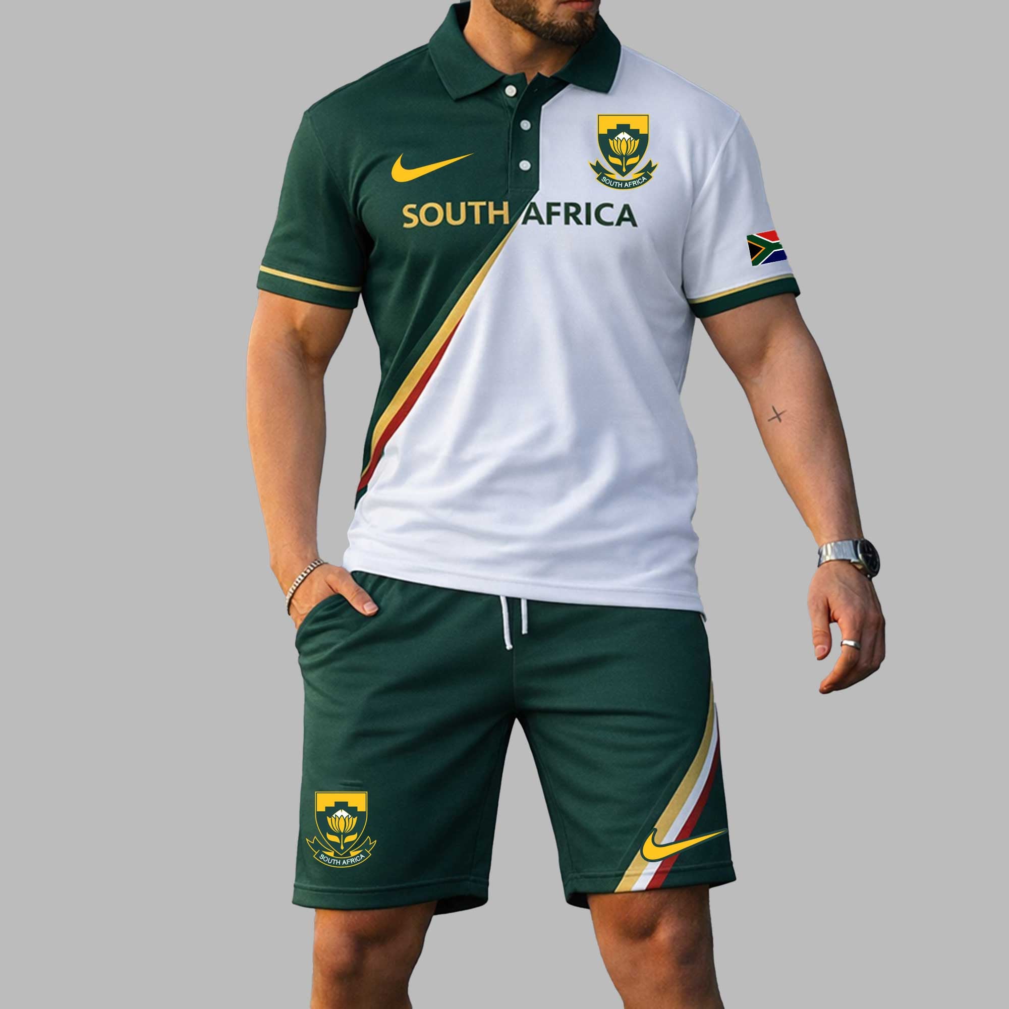 South Africa Wc26 Polo Short Set Pl004
