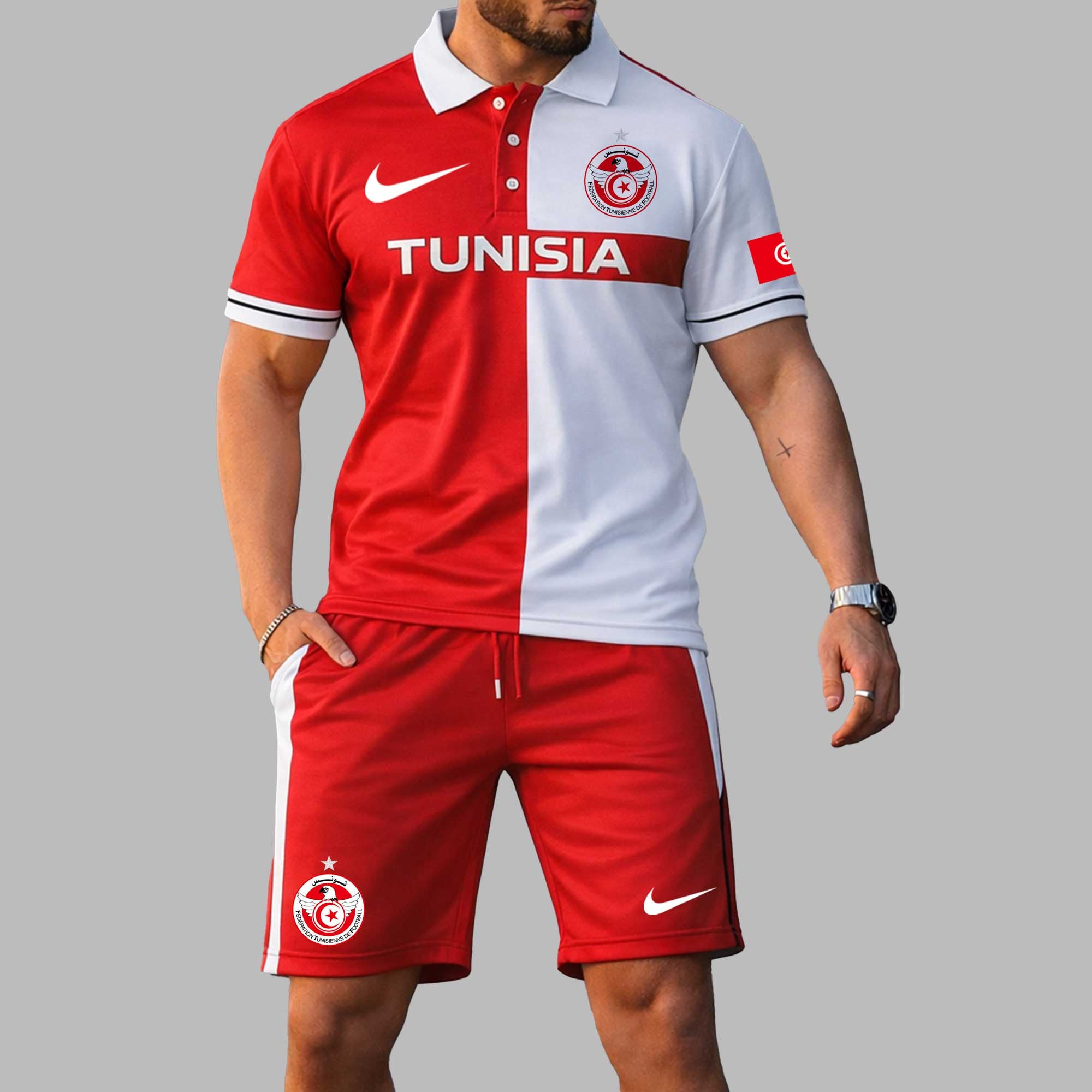 Tunisia Wc26 Polo Short Set Pl004