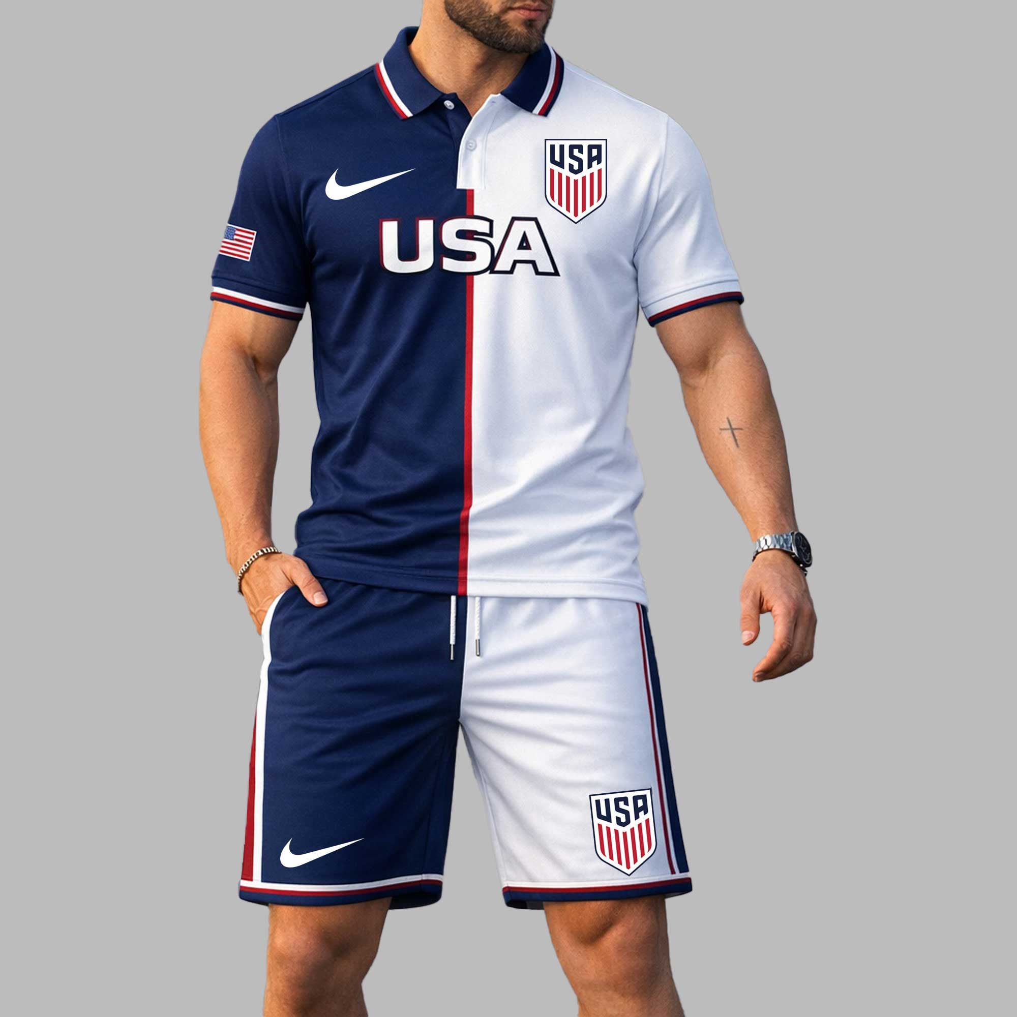 Usa Wc26 Polo Short Set Pl004