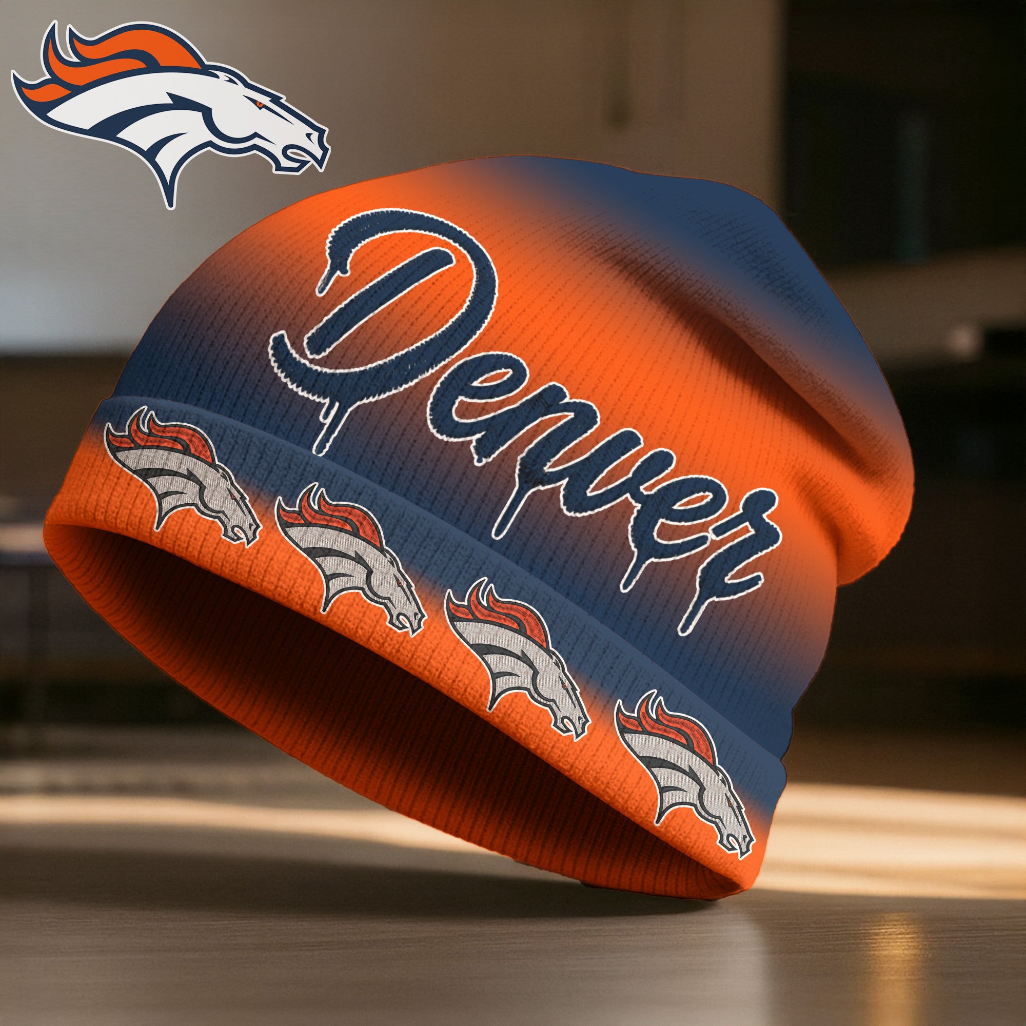 D.broncos | Premium  Pro Line Beanie Hat Nf1