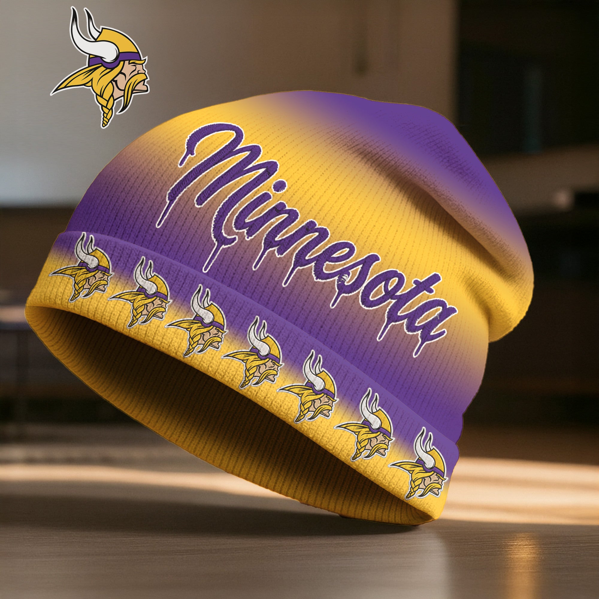 M.vikings | Premium  Pro Line Beanie Hat Nf1