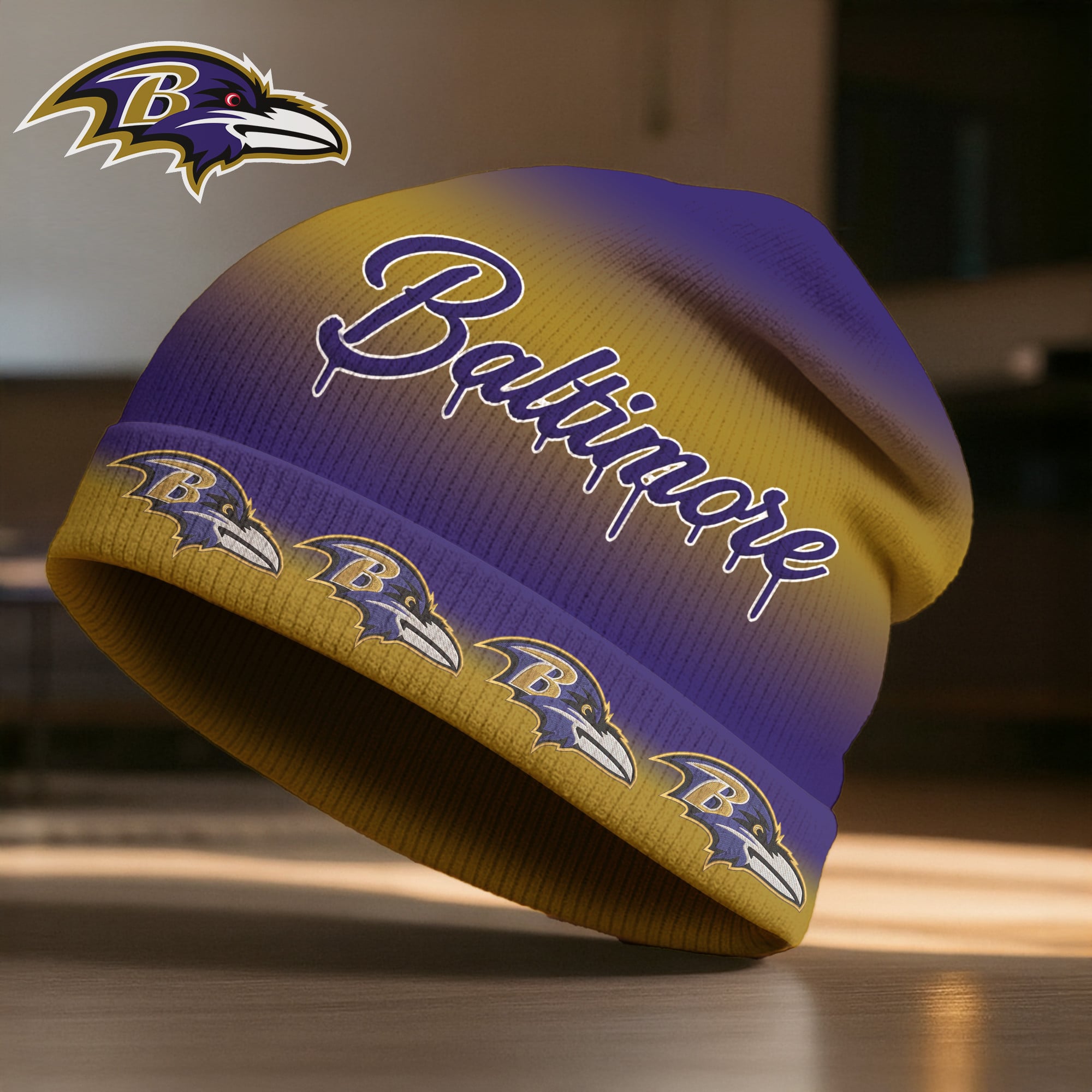 B.ravens | Premium  Pro Line Beanie Hat Nf1