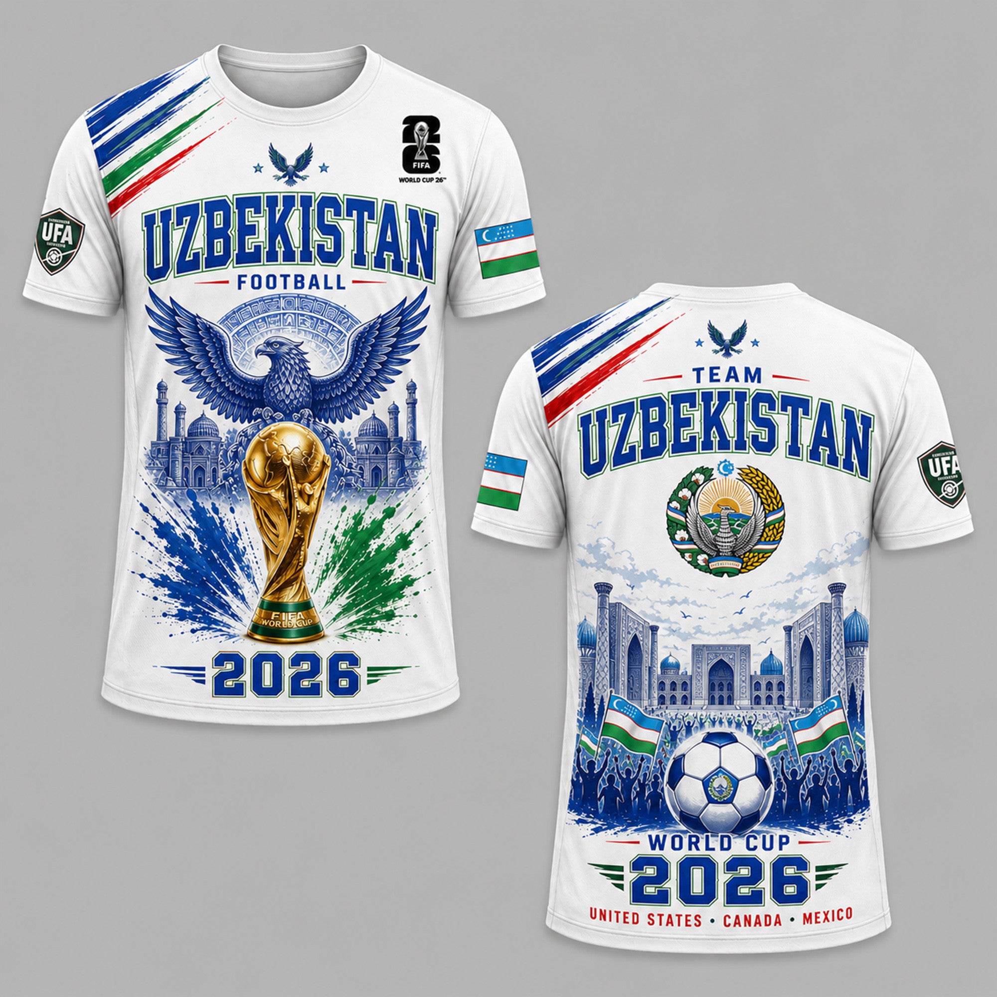 Uzbekistan WC26 Premium T-Shirt PVT011