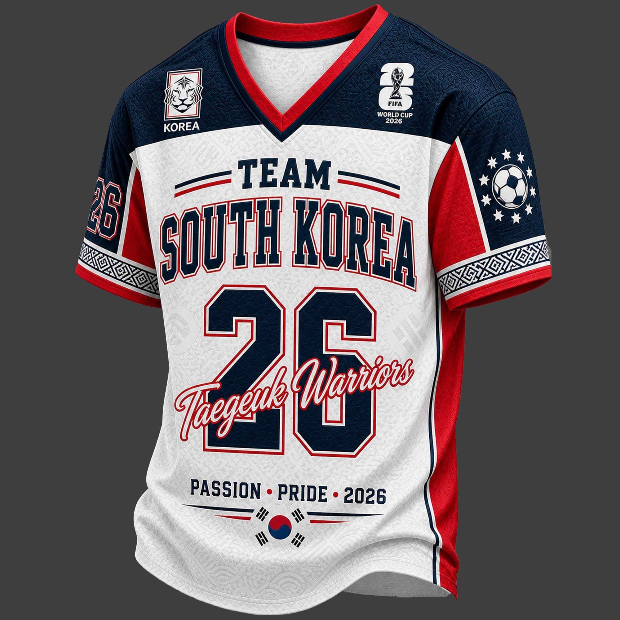 South Korea World Cup 2026 V-neck Jersey