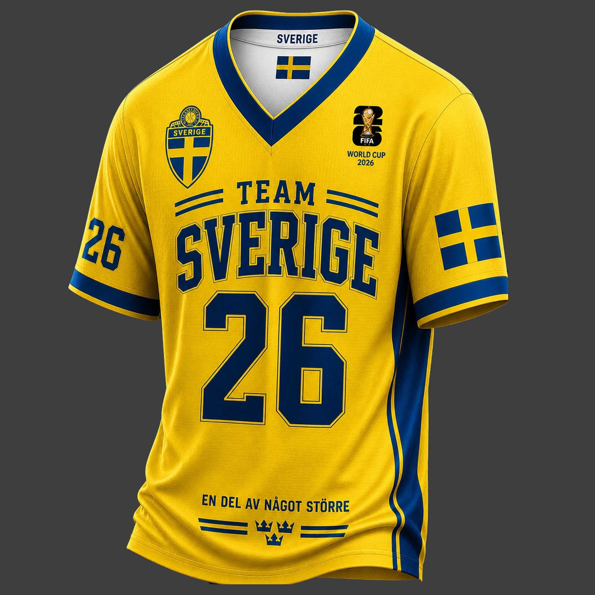 Sweden World Cup 2026 V-neck Jersey
