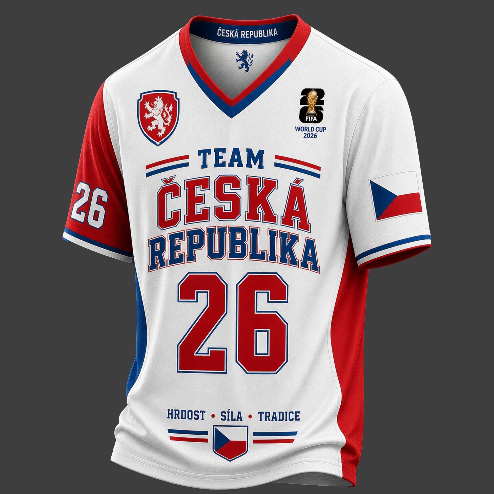 Czech Republic World Cup 2026 V-neck Jersey