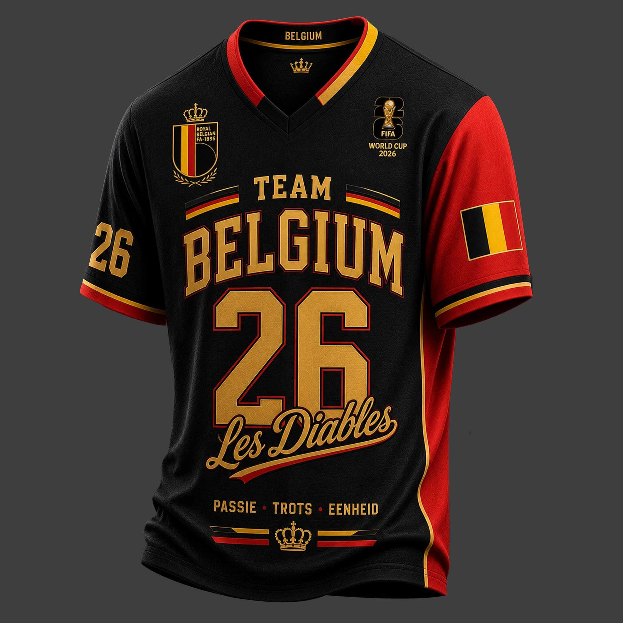 Belgium World Cup 2026 V-neck Jersey