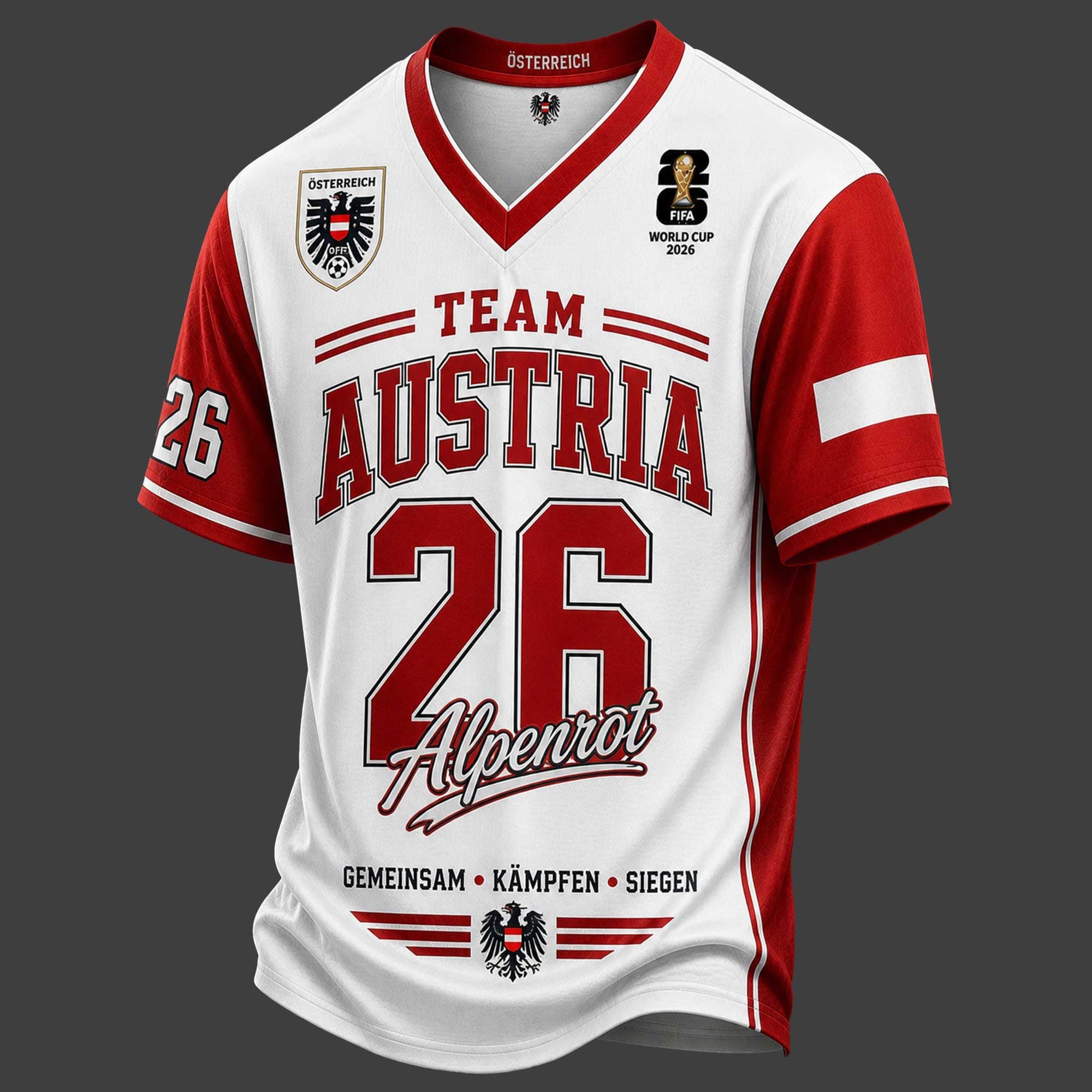 Austria World Cup 2026 V-neck Jersey