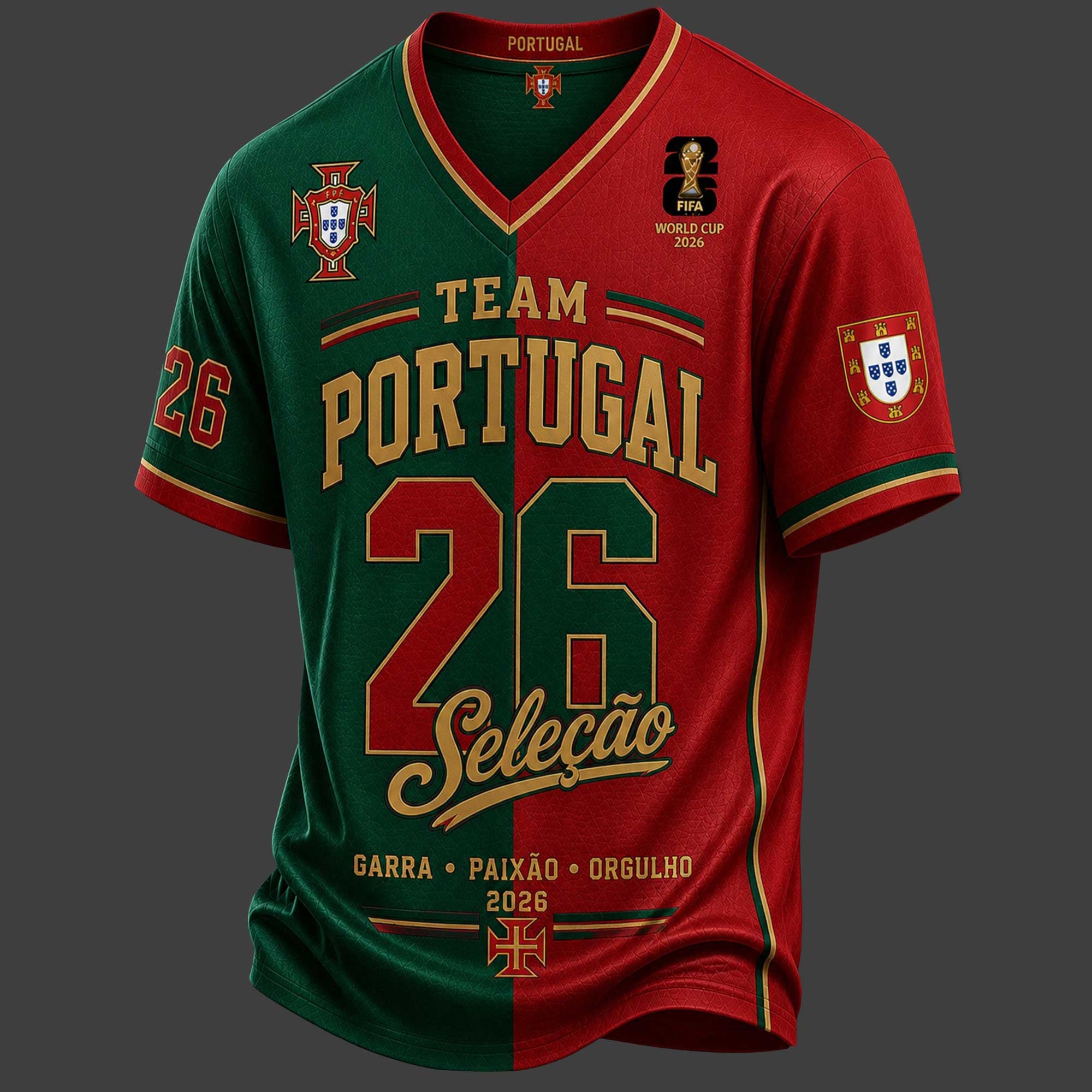 Portugal World Cup 2026 V-neck Jersey