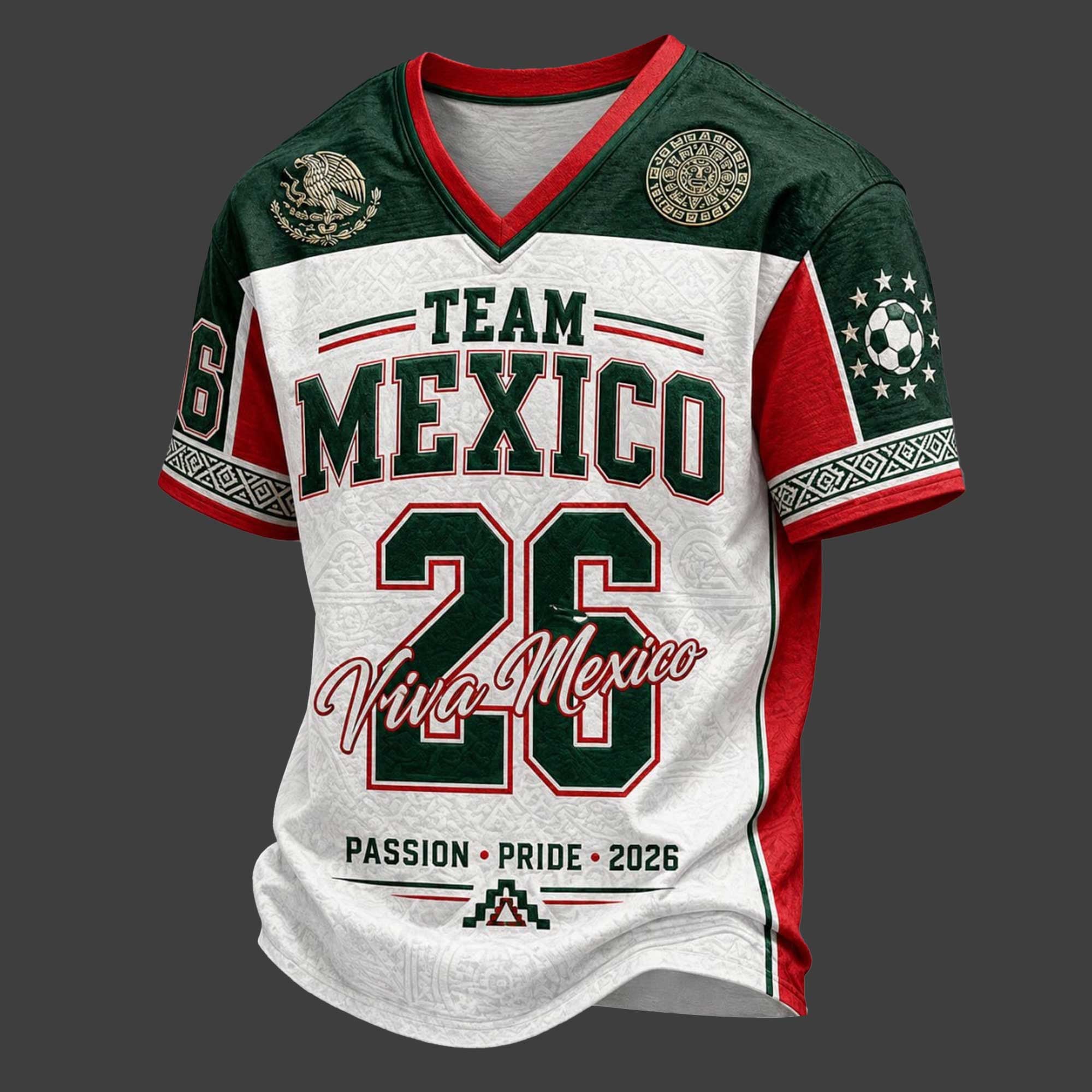 Mexico World Cup 2026 V-neck Jersey