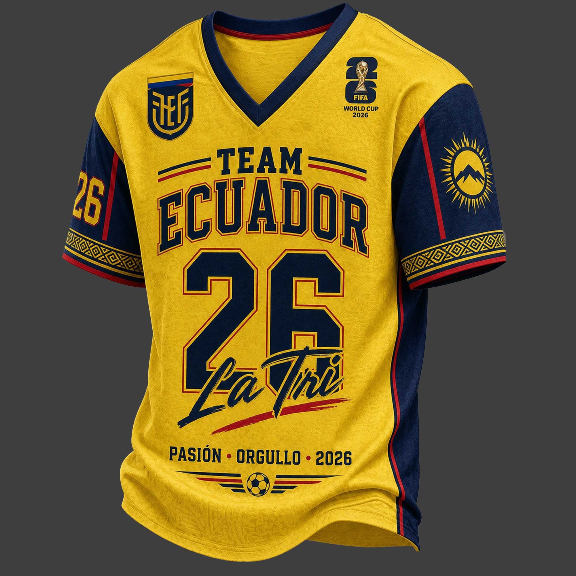 Ecuador World Cup 2026 V-neck Jersey