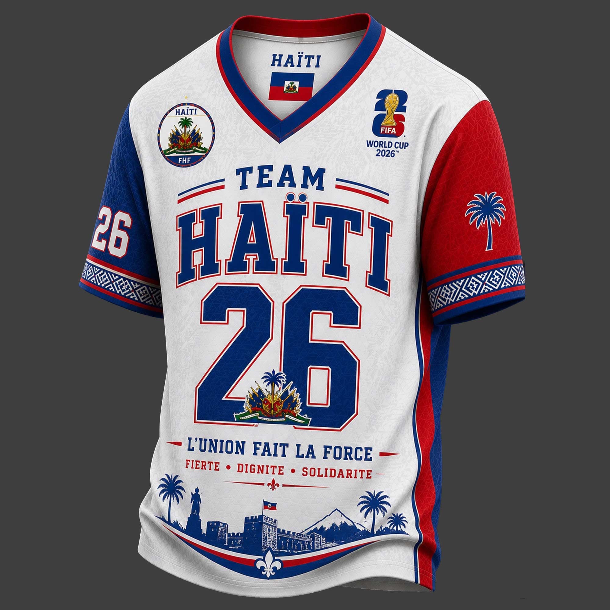 Haiti World Cup 2026 V-neck Jersey