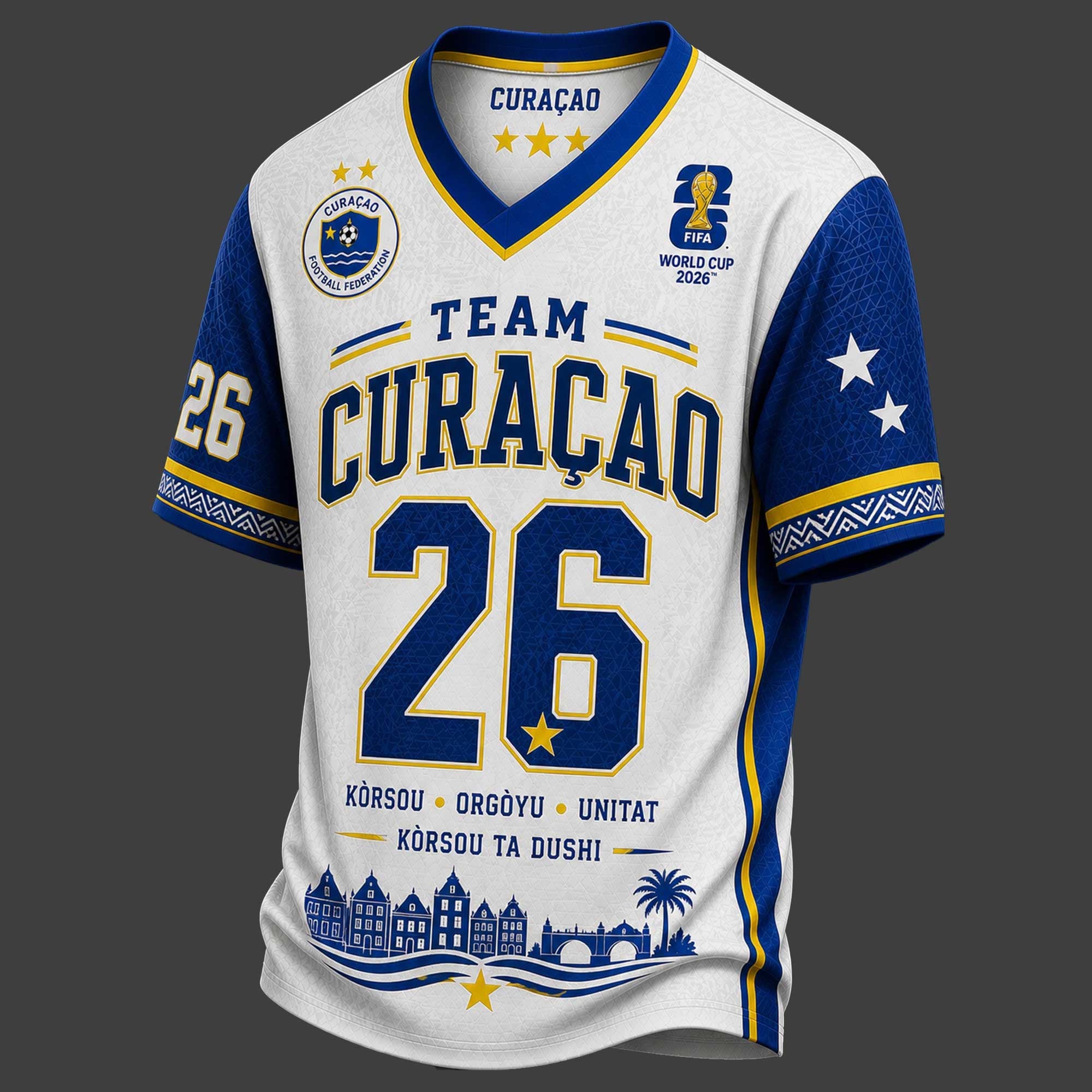 Curacao World Cup 2026 V-neck Jersey