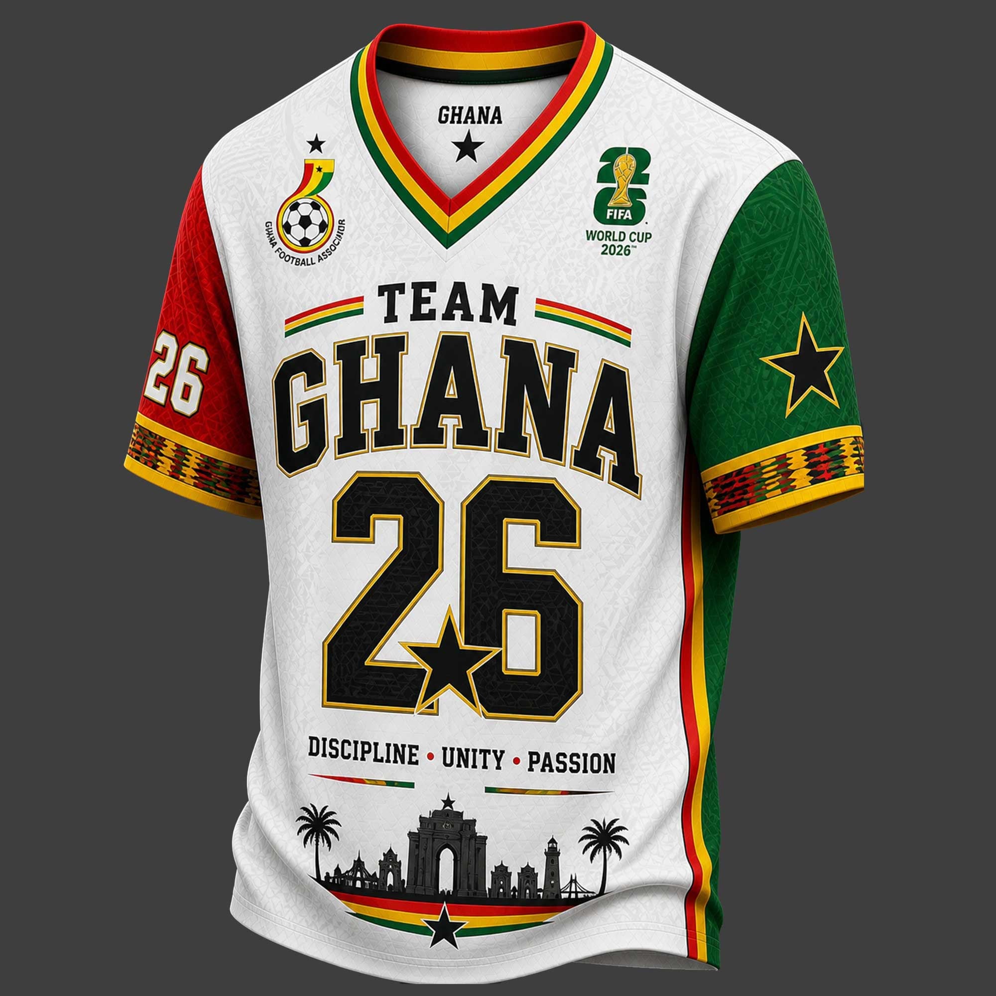 Ghana World Cup 2026 V-neck Jersey
