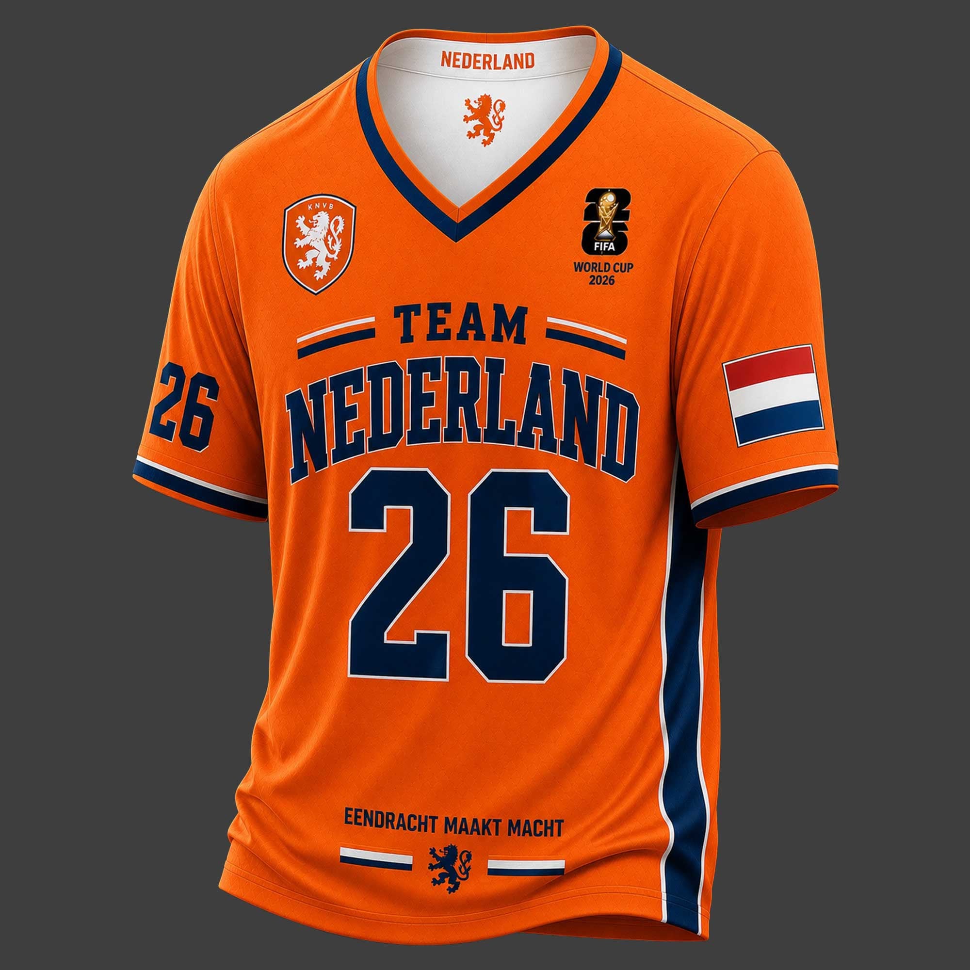 Netherlands World Cup 2026 V-neck Jersey