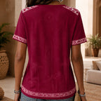 Qatar Wc26 Heritage Women V-neck Shirt