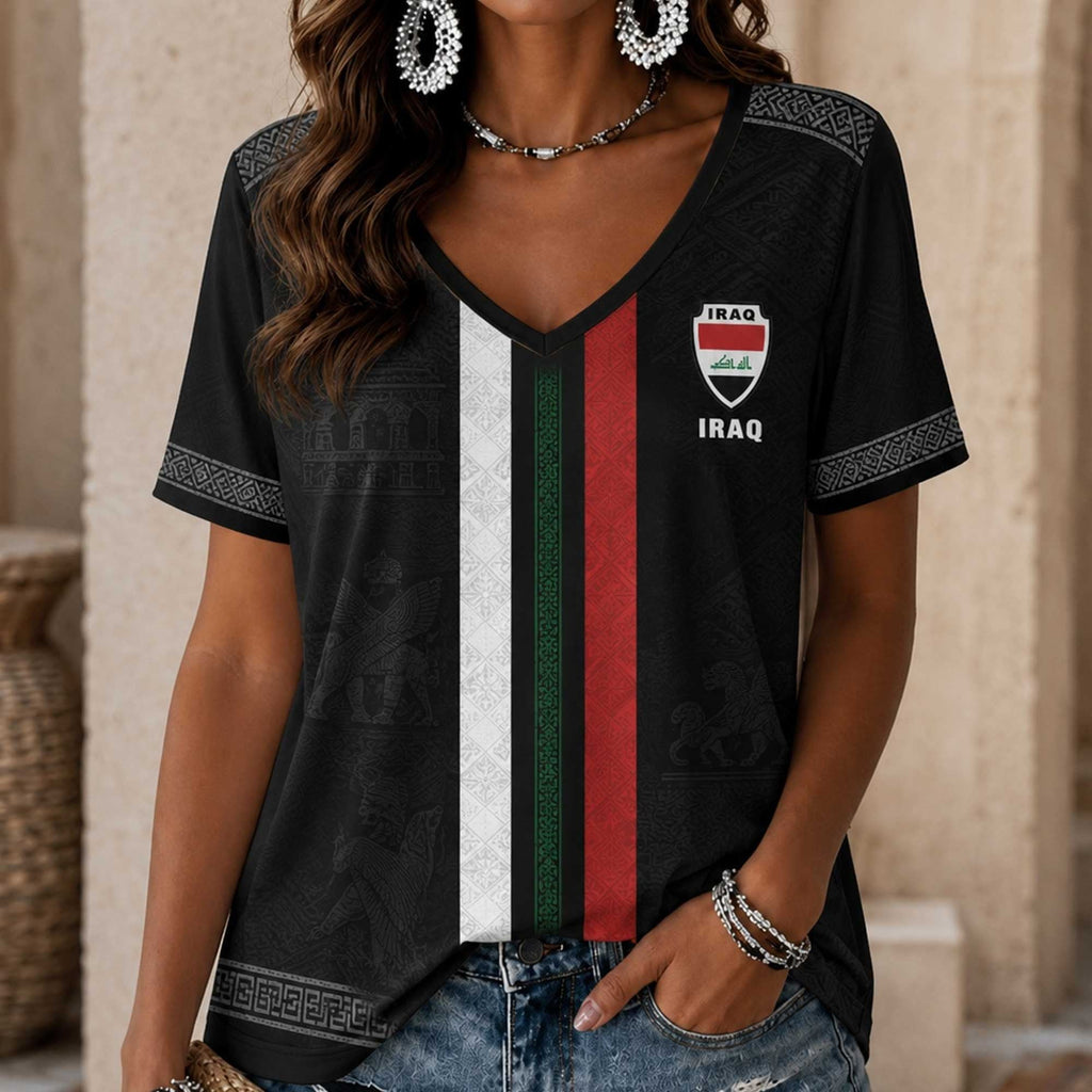 Iraq Wc26 Heritage Women V-neck Shirt