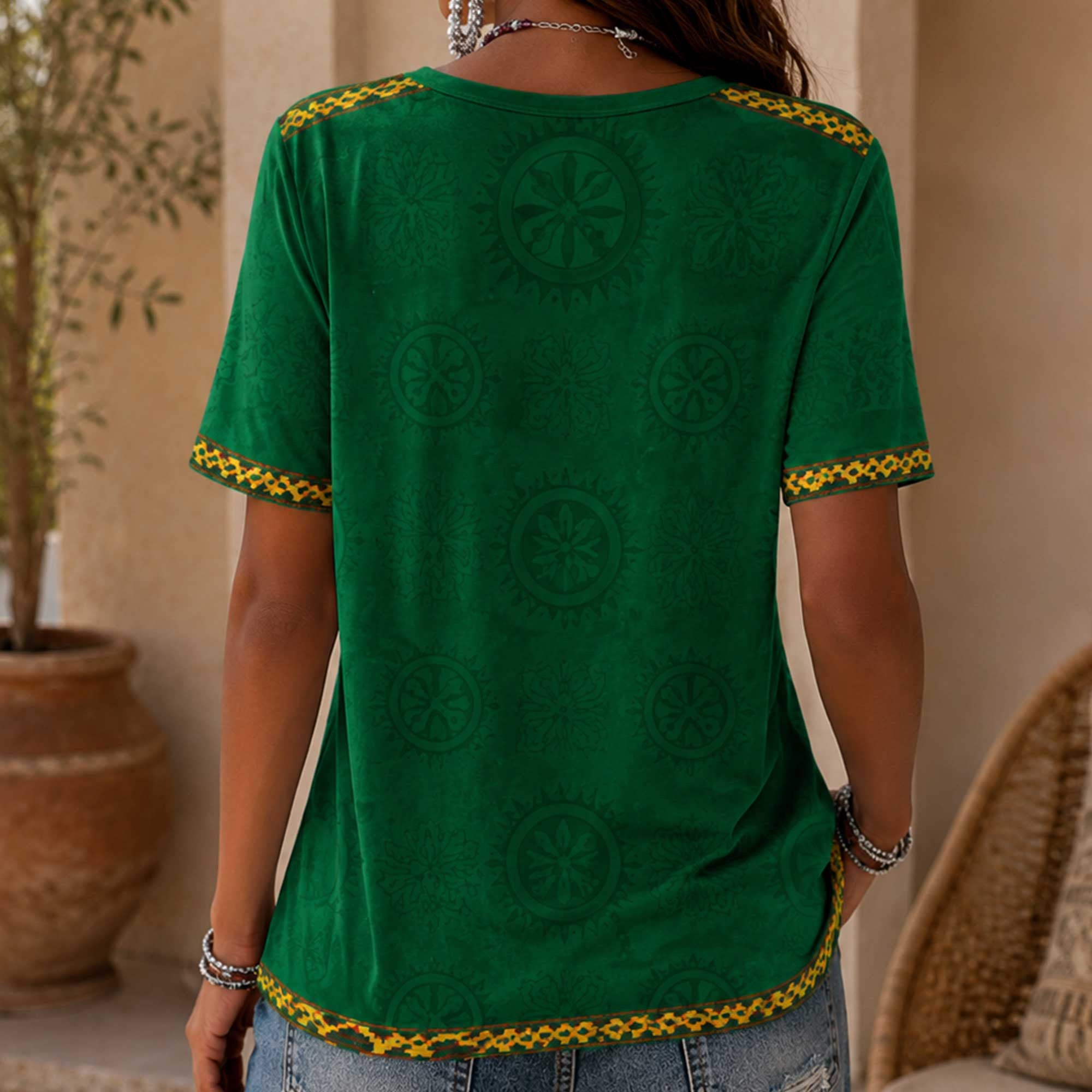 Ghana Wc26 Heritage Women V-neck Shirt