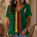 Ghana Wc26 Heritage Women V-neck Shirt
