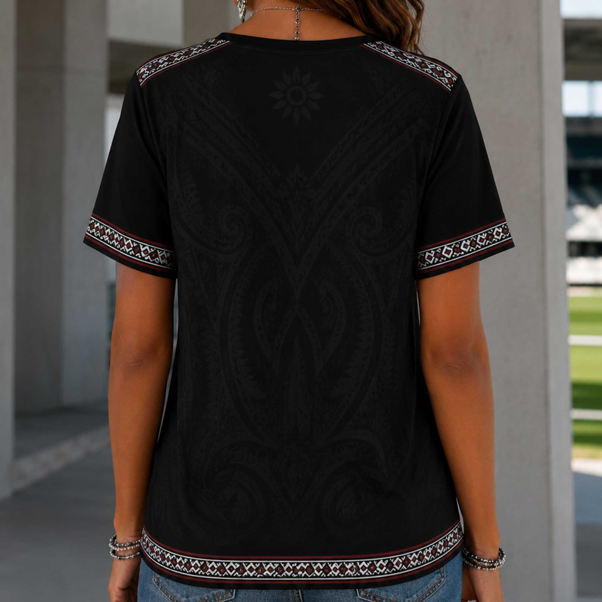 New Zealand Wc26 Heritage Women V-neck Shirt