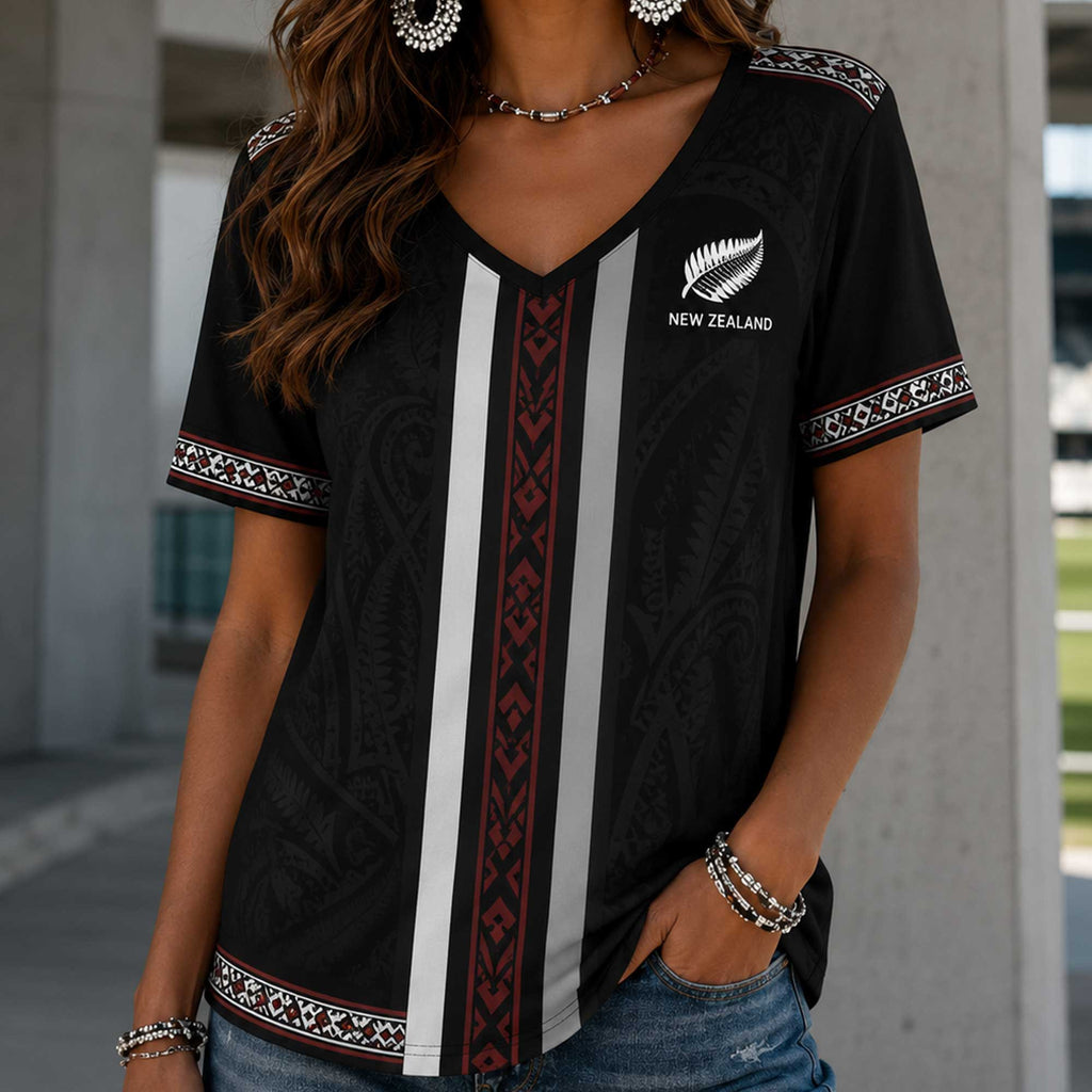 New Zealand Wc26 Heritage Women V-neck Shirt