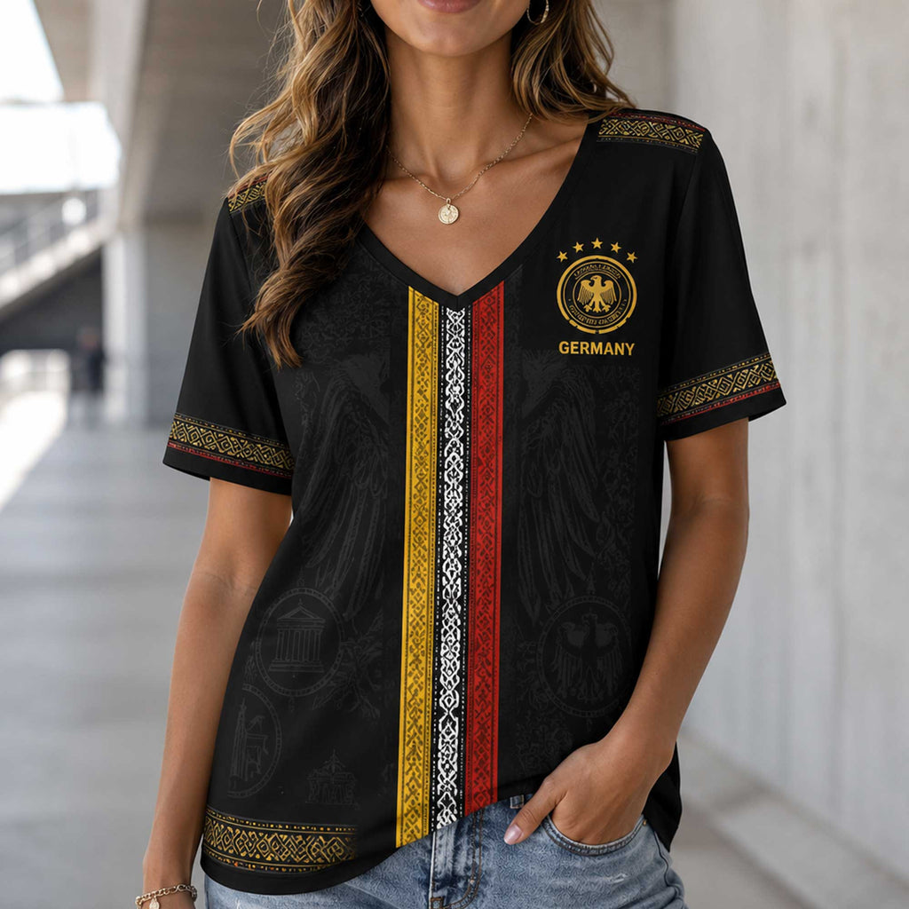 Germany Wc26 Heritage Women V-neck Shirt